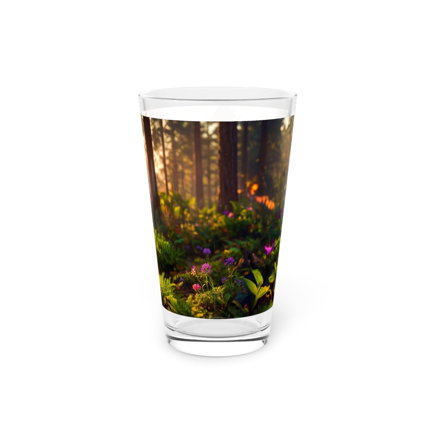 Enchanted Forest Terrarium Pint Glass – Golden Hour Microcosm