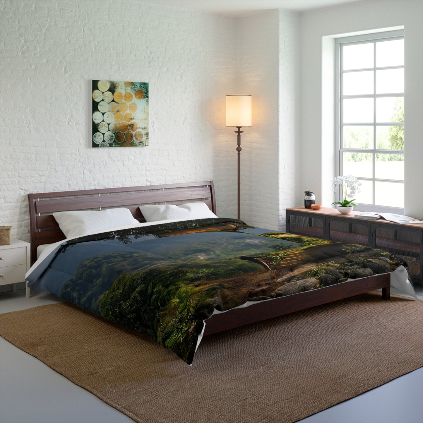 Treehouse Sanctuary Comforter – Spiral Staircase to a Mountain Retreat