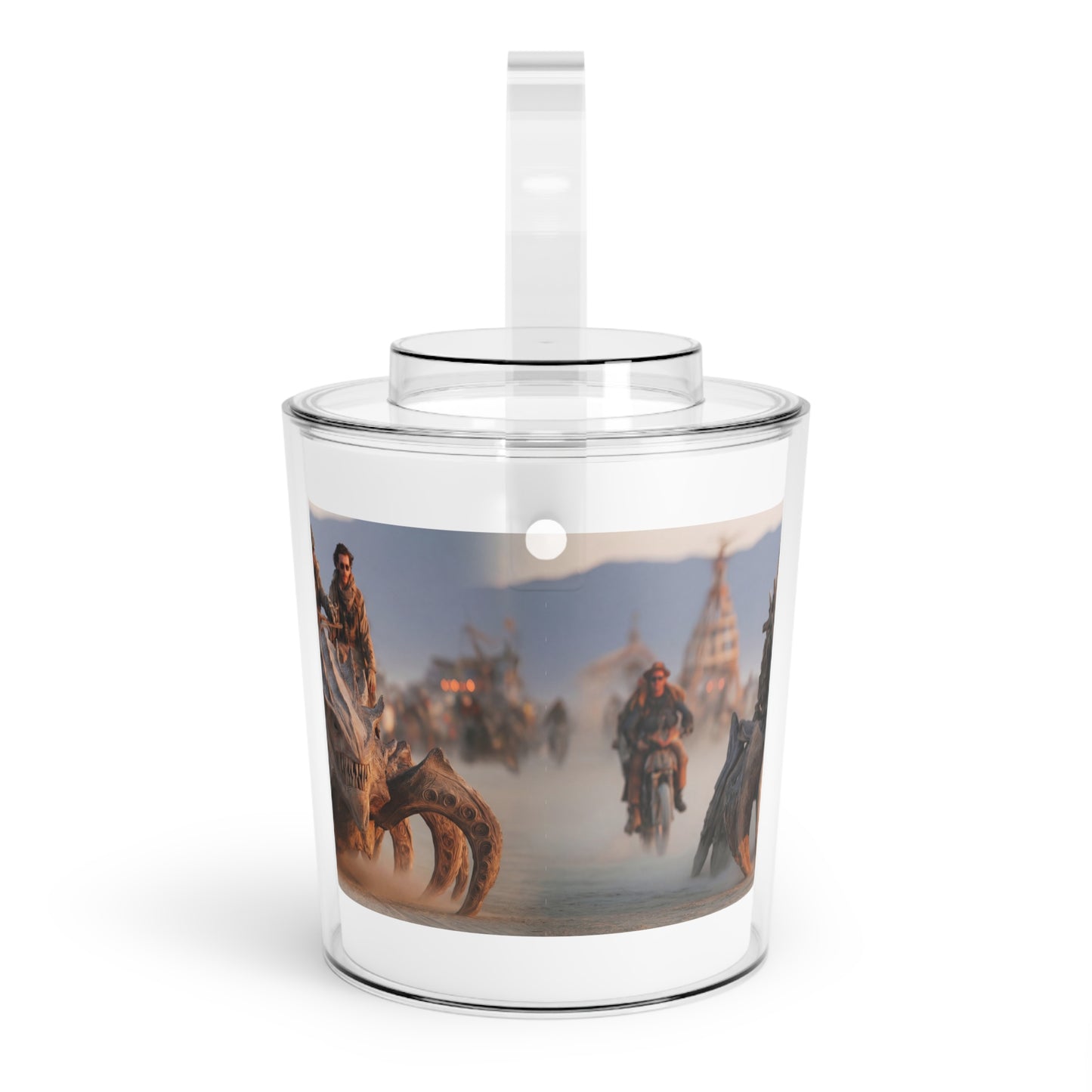 Desert Safari Riders Ice Bucket with Tongs – Sunset Dust and Steel Fangs