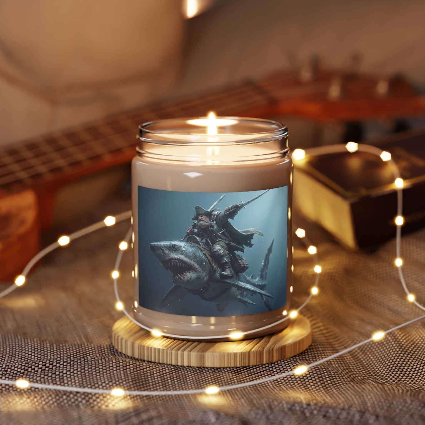 Shark Rider Pirate Candle – Deep Blue Abyss Voyage