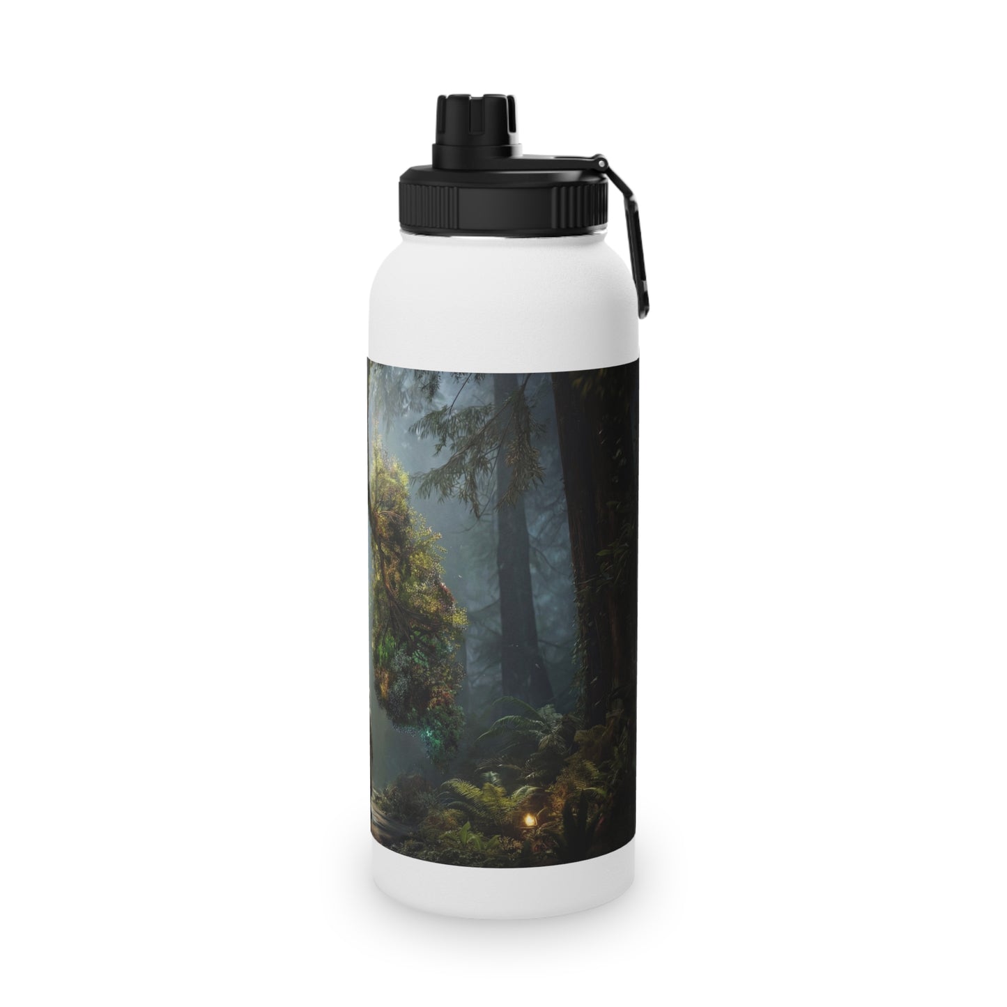 Lungs of the Forest Stainless Steel Water Bottle, Sports Lid – Breath of Ancient Canopy