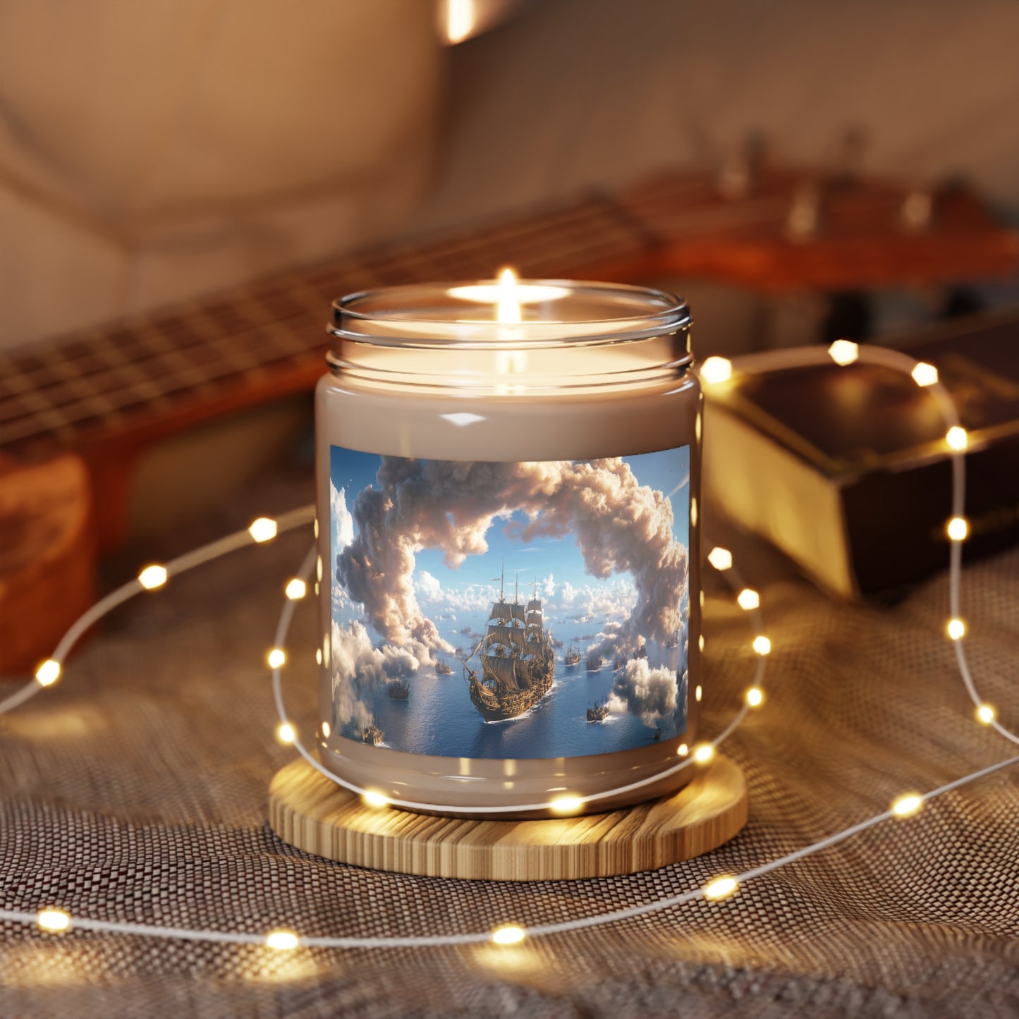 Celestial Armada Scented Soy Candles with White Lid, 9oz – Golden Dawn Fleet