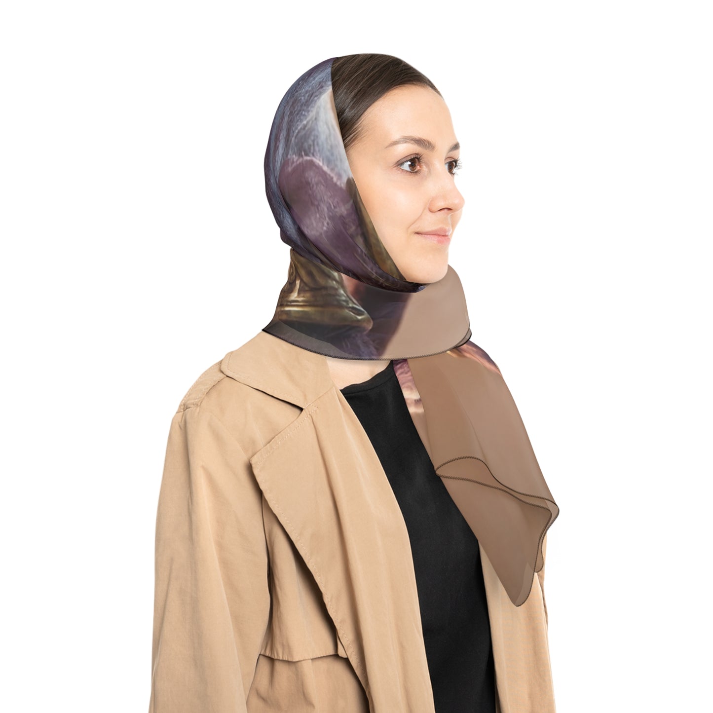 Purple Minotaur Poly Scarf – Regal Bronze Accents and Twilight Musculature