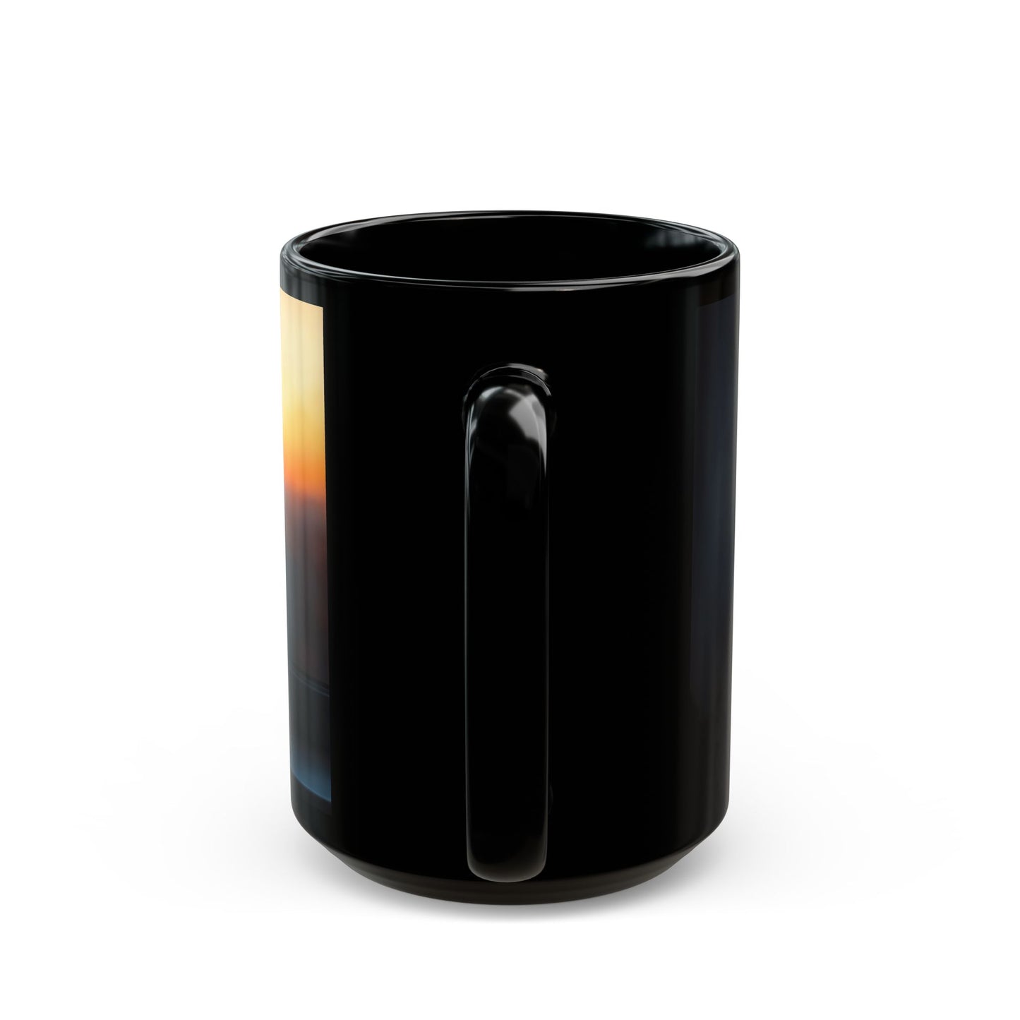 Cats Watching Rocket Launch Black Mug – Sunset Skywatchers