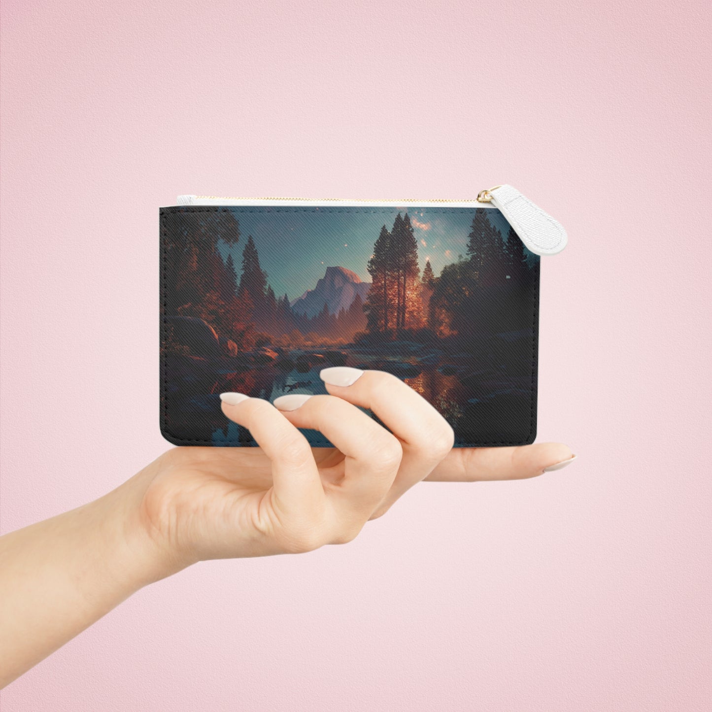Starlit Half Dome Mini Clutch Bag – Mirror Lake Twilight