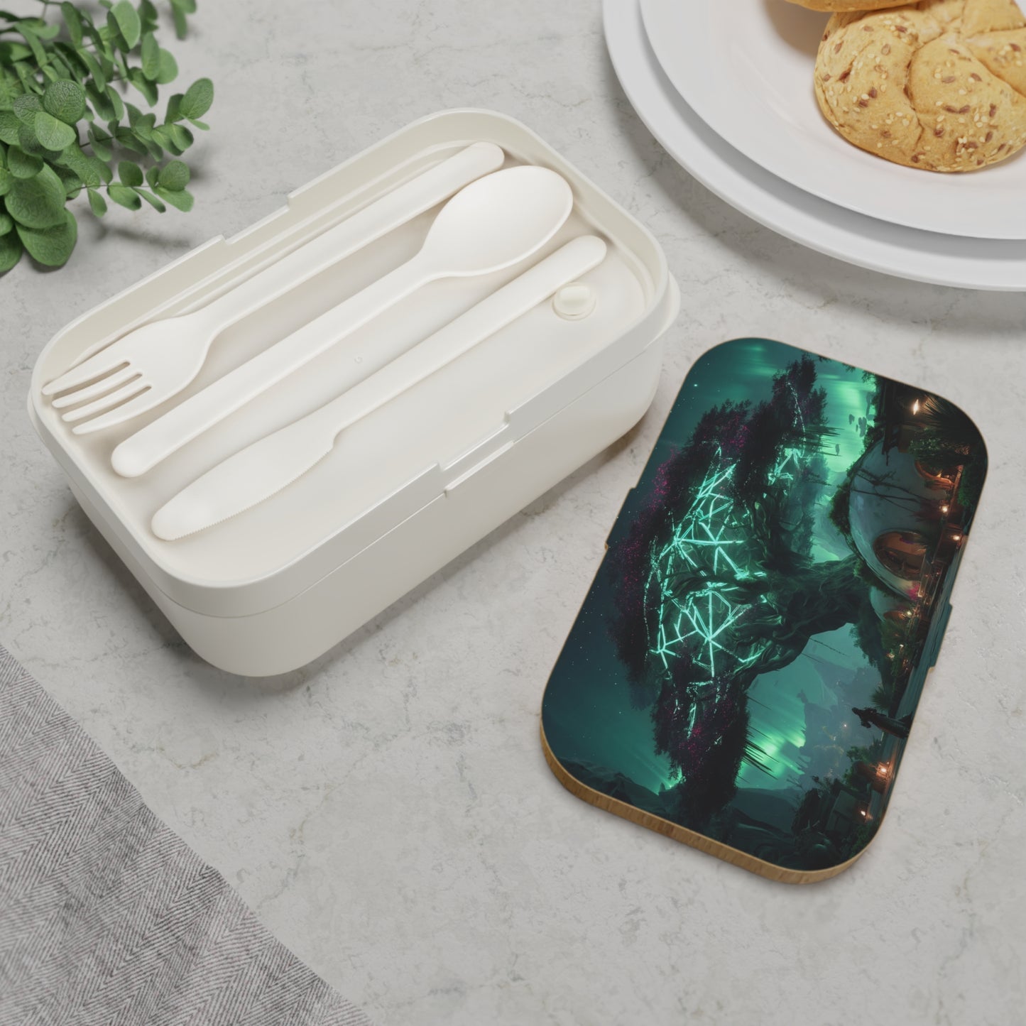 Celestial Tree Bento Lunch Box – Glow-Weaved Night Sanctuary