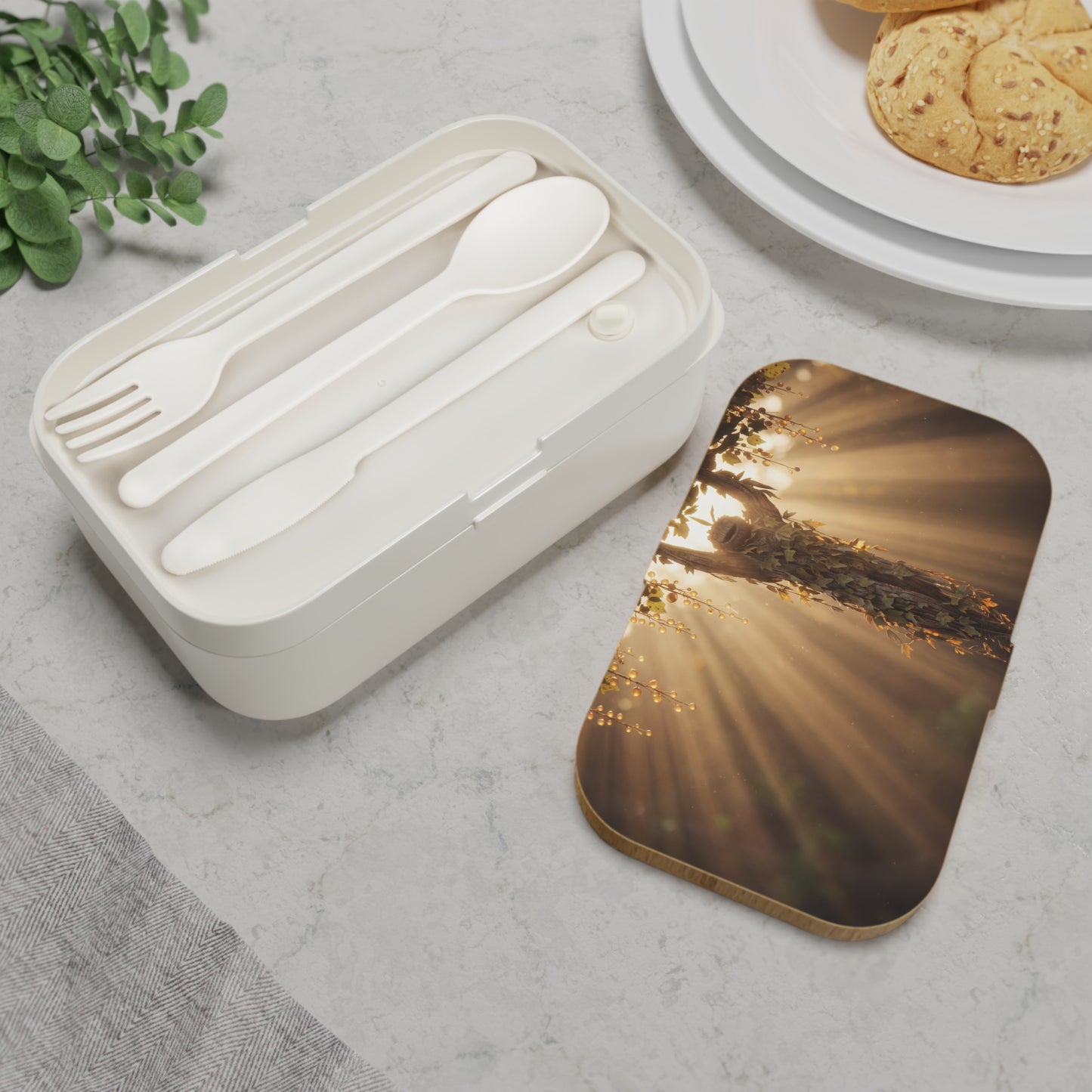 Tree Spirit Bento Lunch Box – Golden Hour Forest Guardian