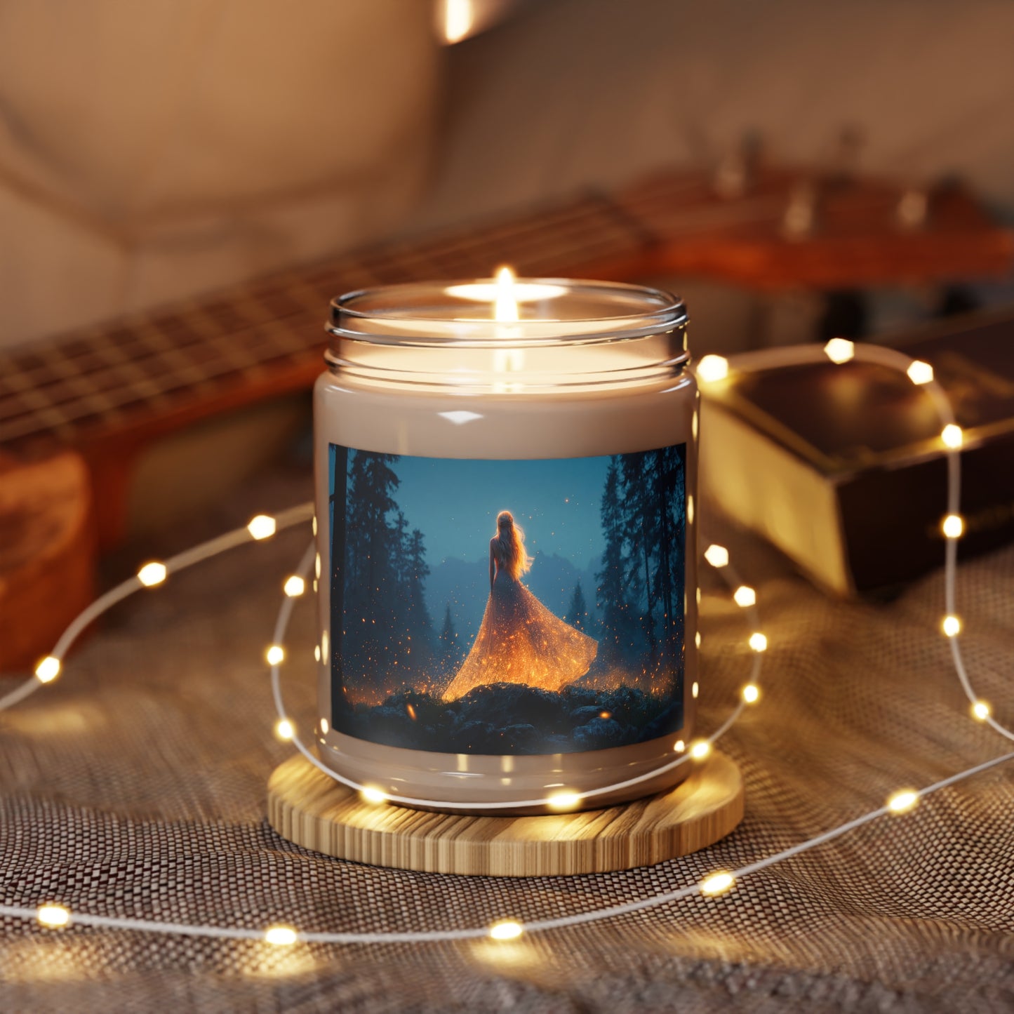 Starlight Weaver Scented Soy Candles with White Lid, 9oz – Glow of the Midnight Forest