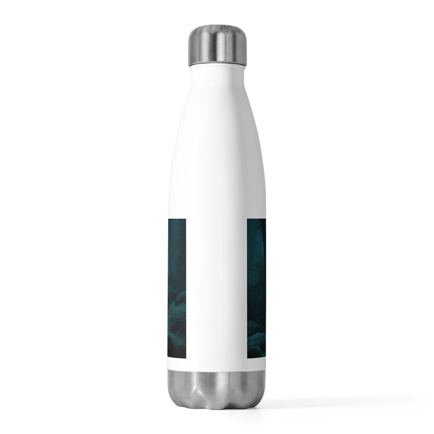 Elven Sentinel 20oz Insulated Bottle – Moonlit Grove with Glowing Sword