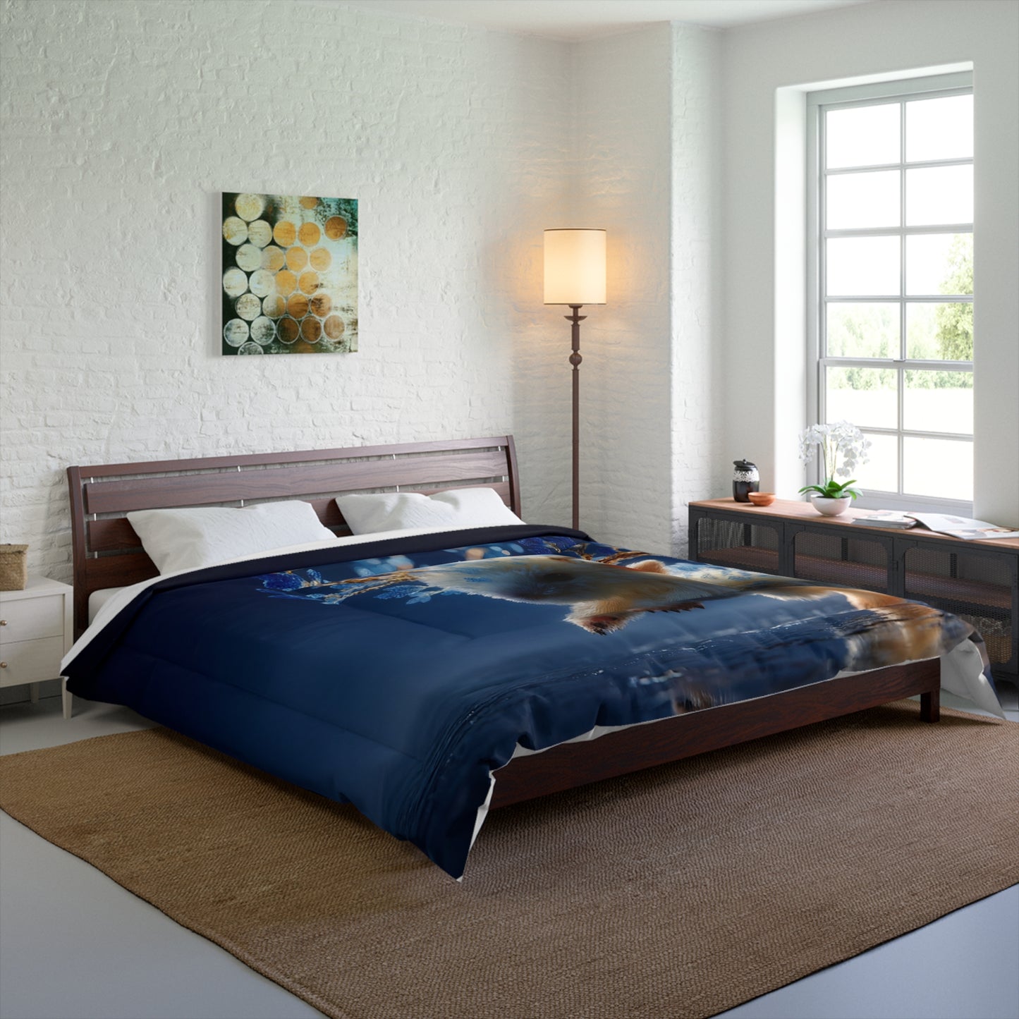 Frostborne Fawn Comforter – Whispering Winter Branches Dreamscape