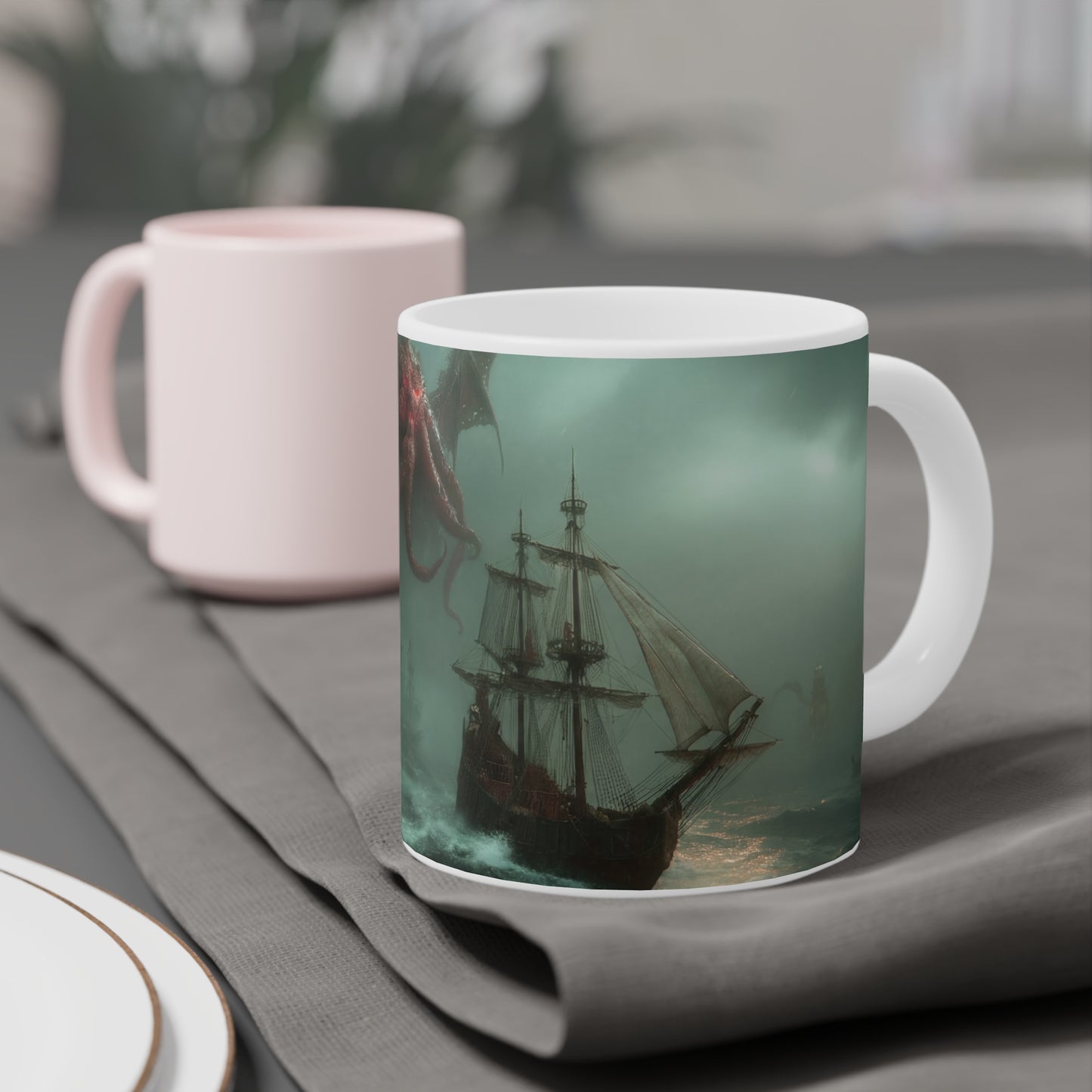 Leviathan’s Roar Ceramic Mugs (11oz\15oz\20oz) – Storm-Swept Ocean Horror