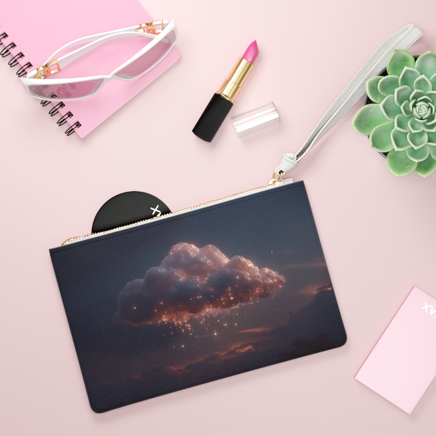Celestial Cloud Clutch Bag – Stardust Gathering at Twilight
