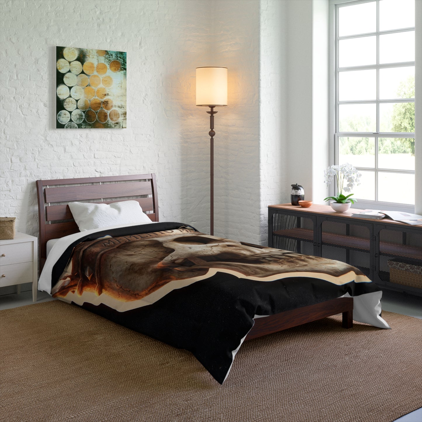 Crowned Skull Comforter – Memento Mori Twilight Regalia