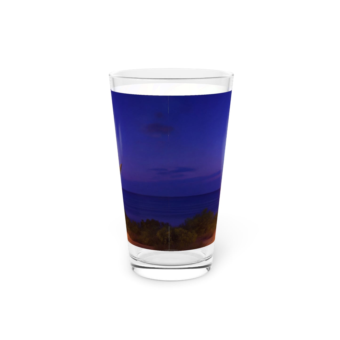 Luminous Phoenix Throne Pint Glass, 16oz – Sunset Sanctuary for the Soul