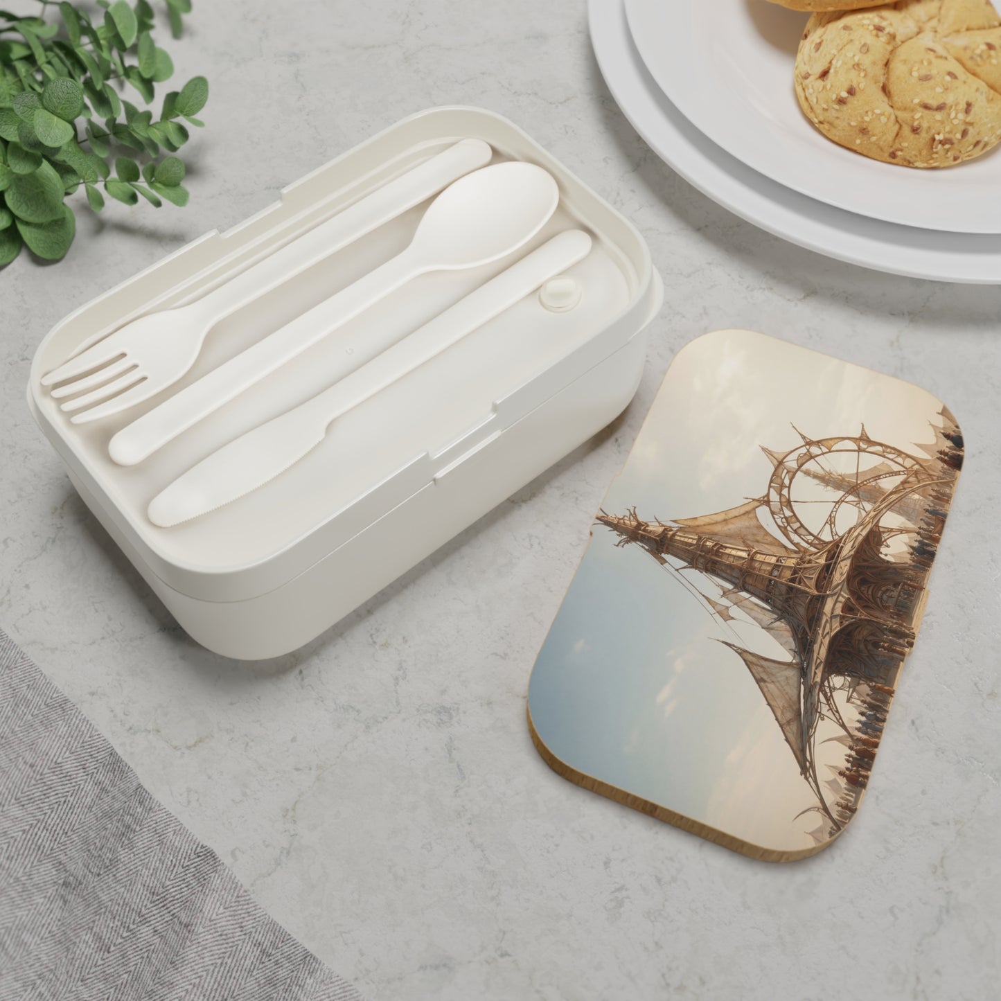 Desert Sky-Sail Bento Lunch Box – Aetherial Market at Dusk