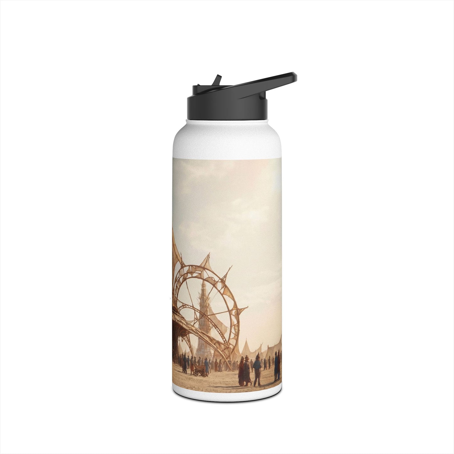 Desert Cathedral of Wind Stainless Steel Water Bottle, Standard Lid – Sun-Drenched Aetherian Market