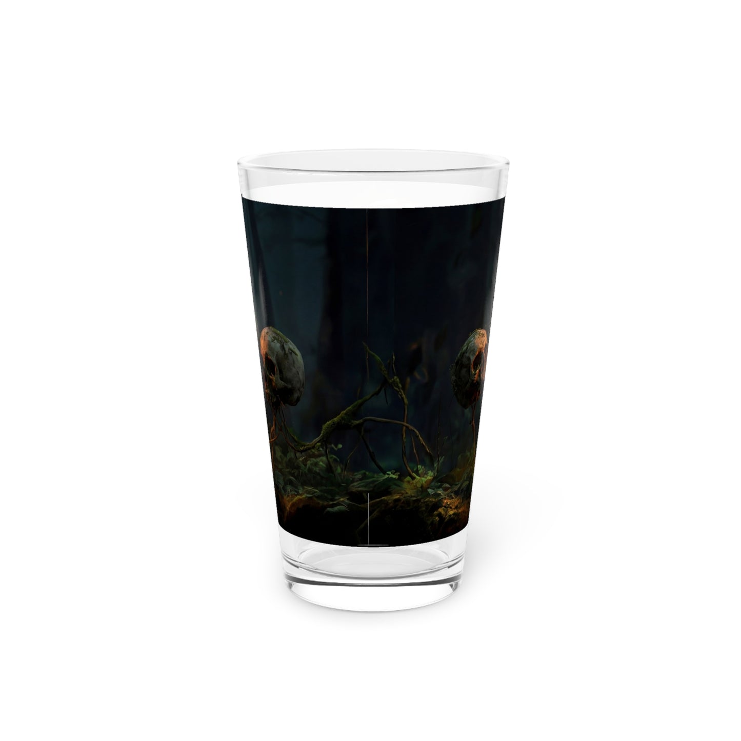 Illuminated Idea Lightbulb Pint Glass, 16oz – Glowing Thought in a Whispering Grove