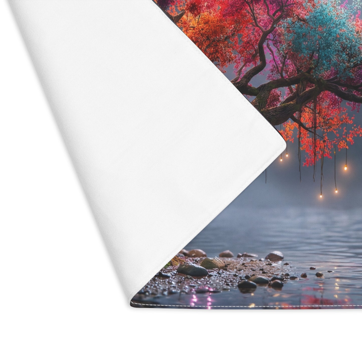 Chromatic Sentinel Placemat – Moonlit Rainbow Grove