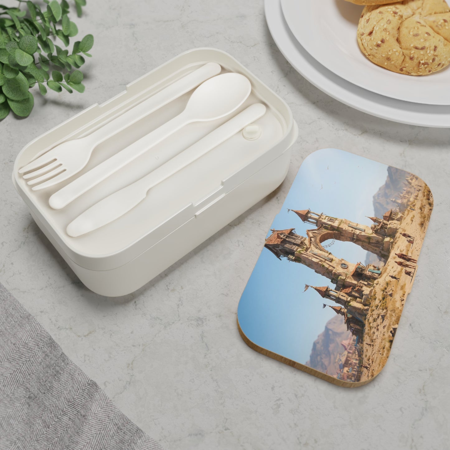 Desert Citadel Bento Lunch Box – Sun-Drenched Ruins of a Forgotten Kingdom