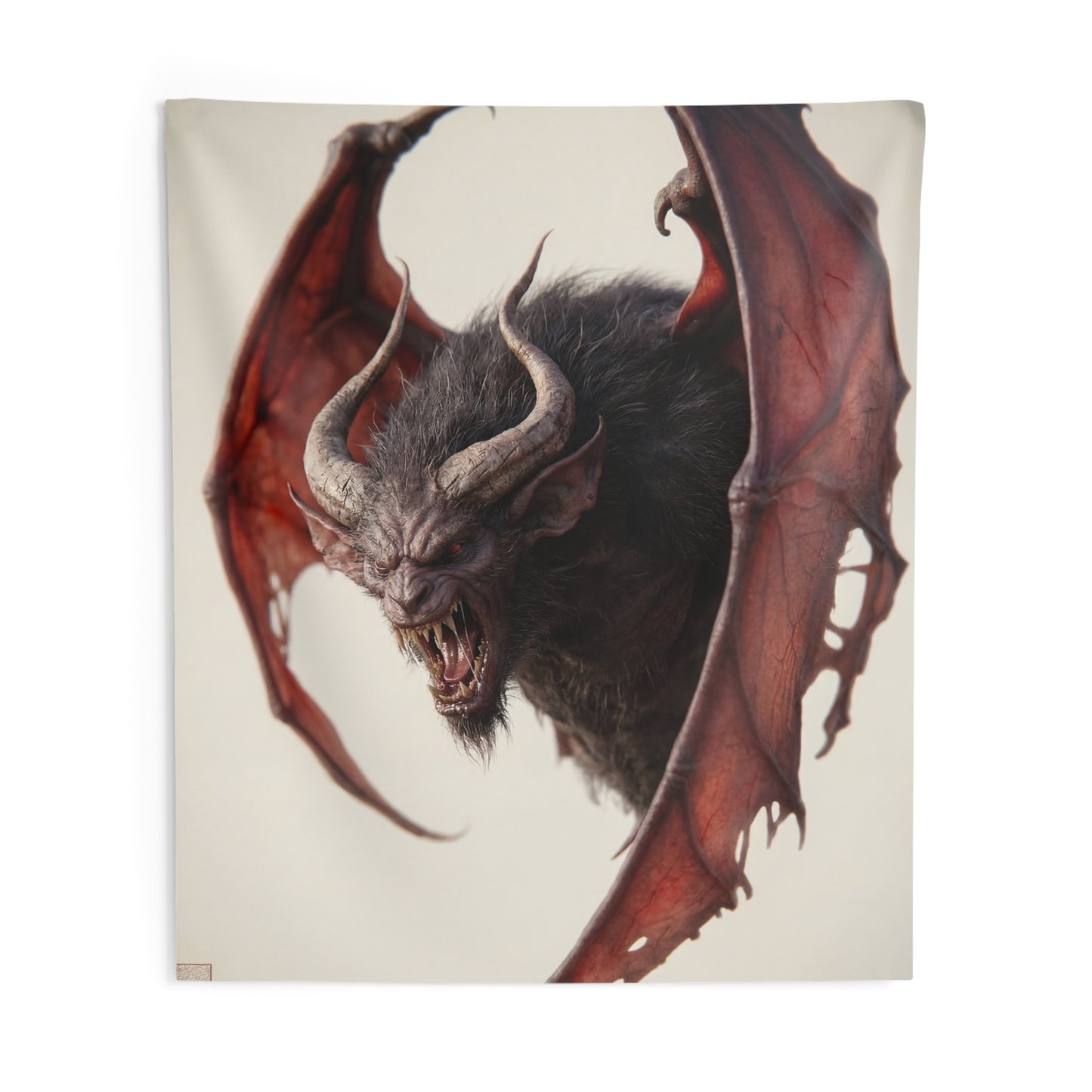 Winged Horror Indoor Wall Tapestries – Crimson Shadow of the Howling Void