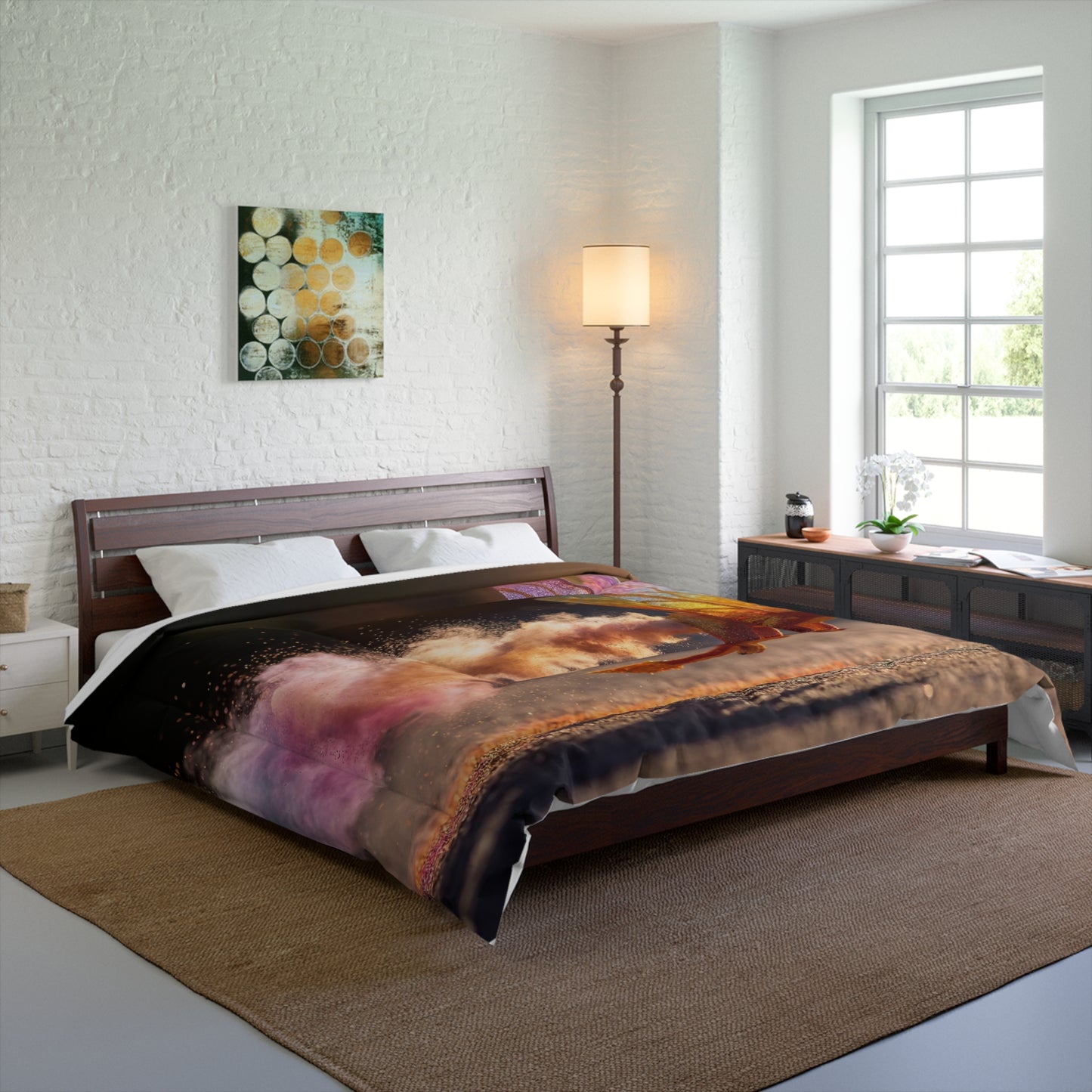 Glitter Dragon Comforter – Sunlit Powder Trail Dreamscape