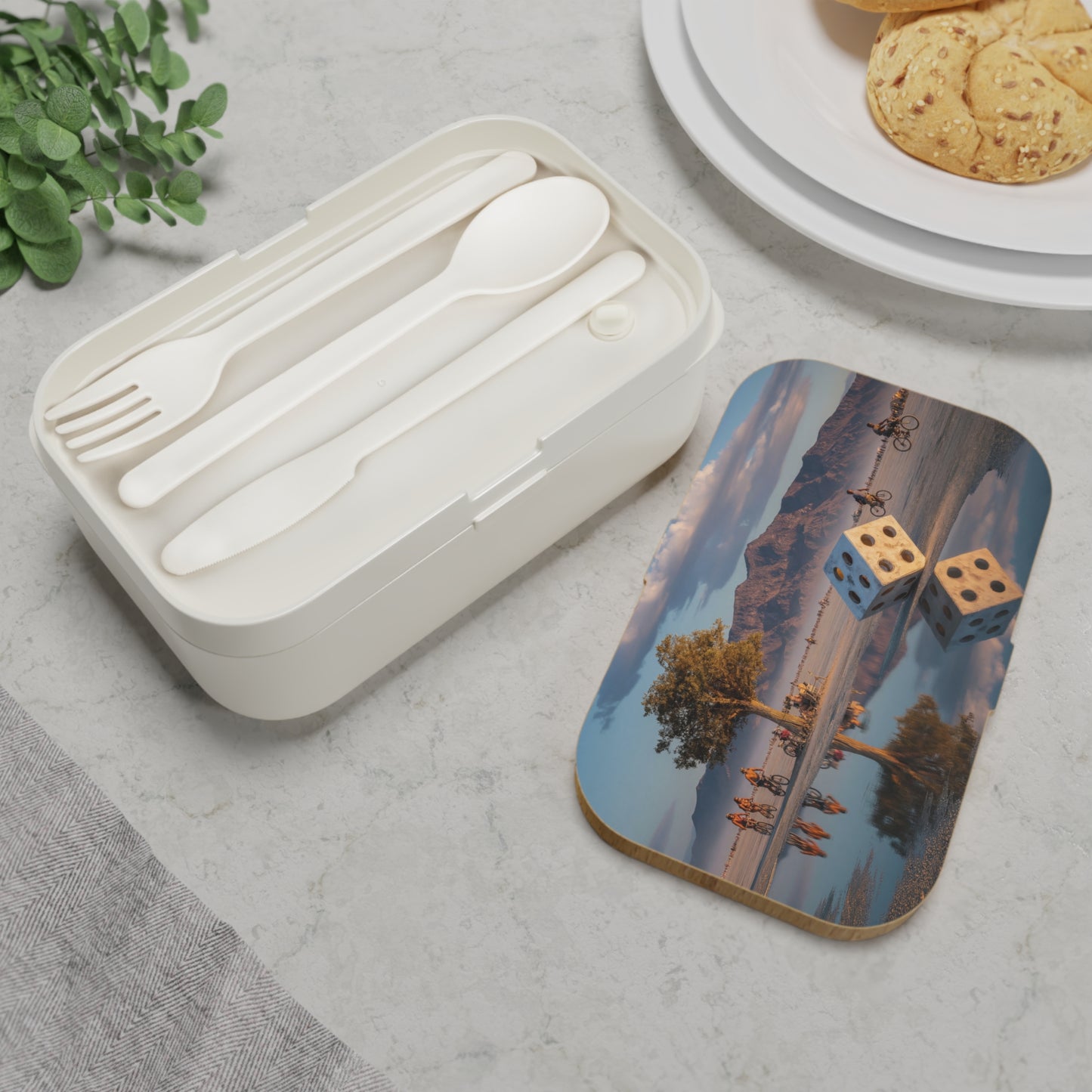 Desert Dice Bento Lunch Box – Sunset Reflections at Burning Man