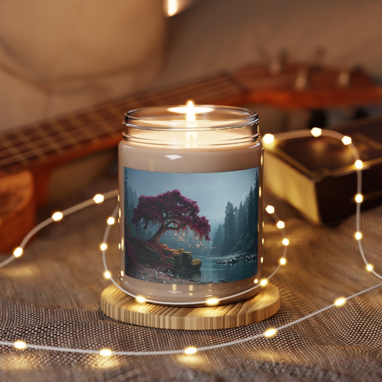 Twilight Bloom Tree Scented Soy Candles with White Lid, 9oz – Whispering Forest Glow