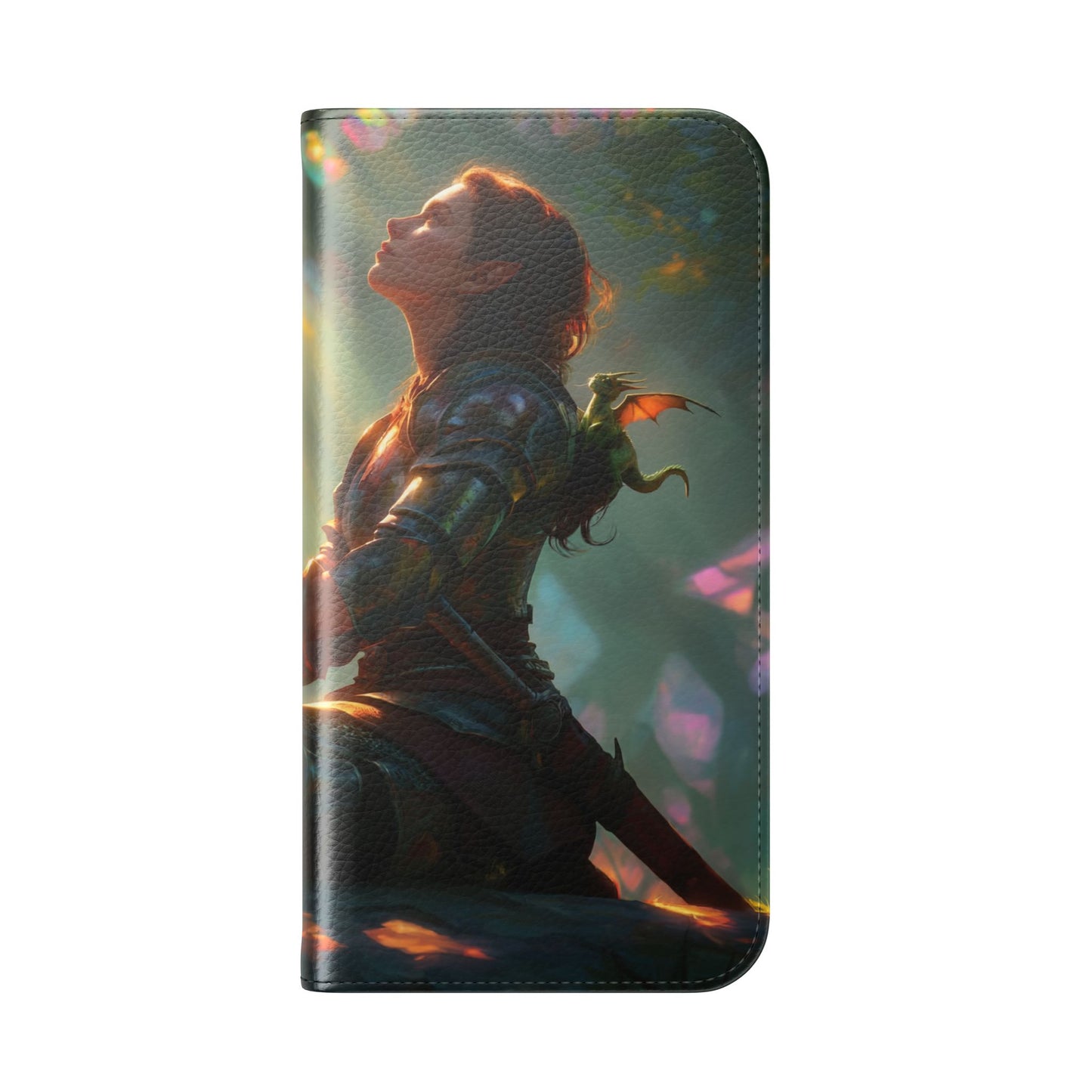 Crystal Grove Sentinel Flip Cases – Iridescent Forest Dawn Guardian