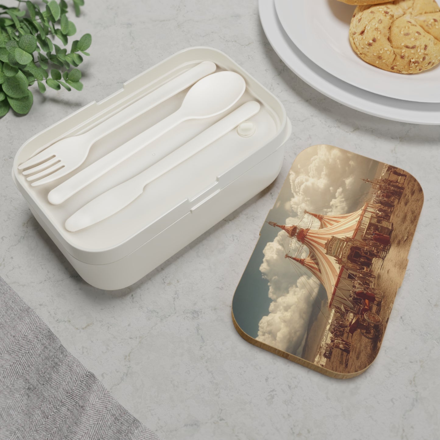 Grand Circus Tent Bento Lunch Box – Whimsical Carnival Dreamscape