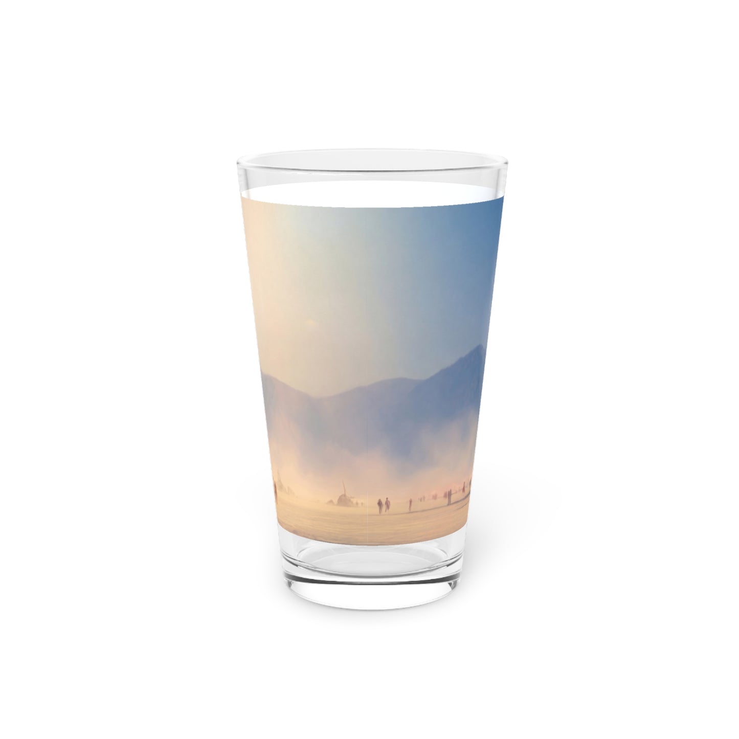 Desert Cathedral Pint Glass – Sunset Sanctuary at Burning Man