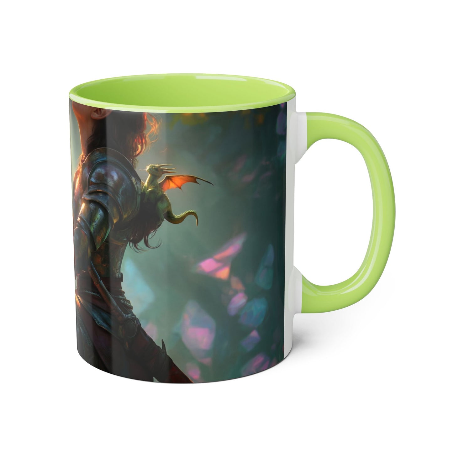 Sentinel Knight Accent Mugs, 11oz – Prism-Lit Forest Prayer Scene