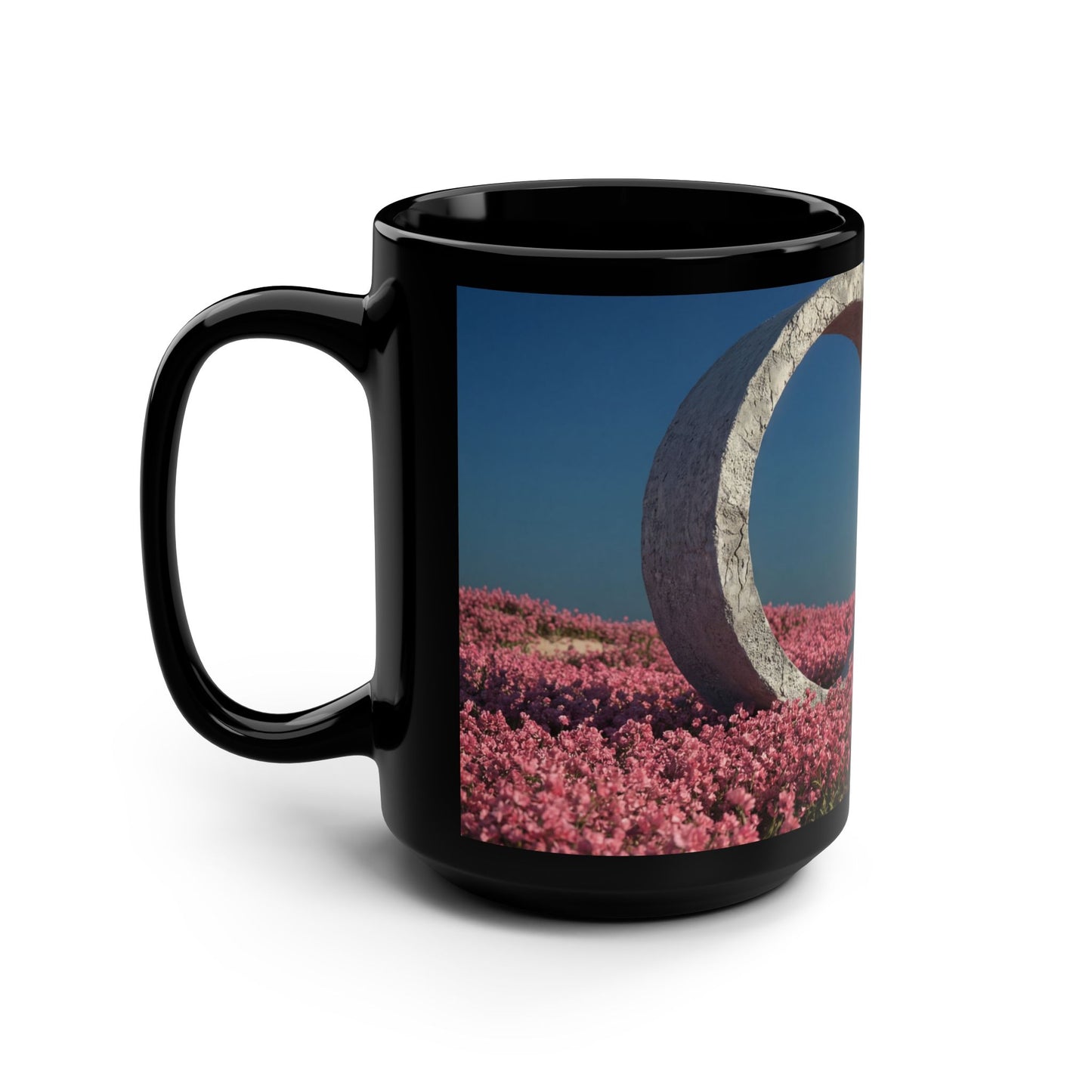 Stone Circle Flower Field Mug, 15oz – Cracked Concrete Guardian Ring