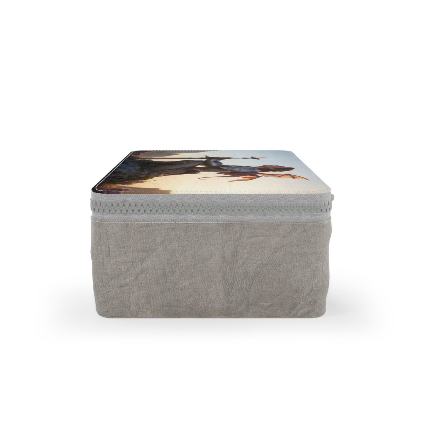 Dragon Rider at Dawn Paper Lunch Bag – Sunset Sentinel and Winged Ally