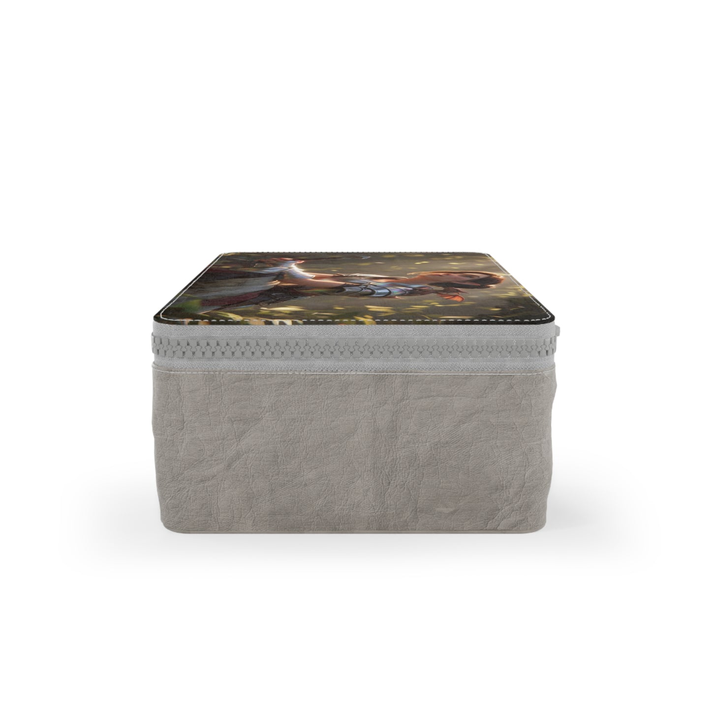 Elf Knight & Dragon Paper Lunch Bag – Iridescent Sentinel Resting Portrait