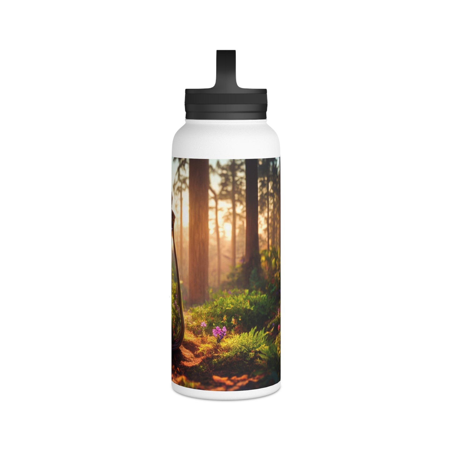 Whispering Woods Terrarium Bottle – Handle Lid – Pocket-Sized Forest Sanctuary