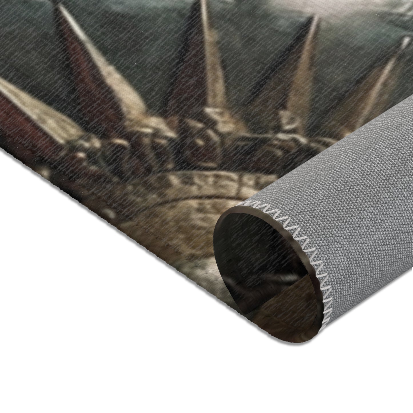 Dawn-Kissed Sentinel Area Rug – Armor of the Sunlit Quest