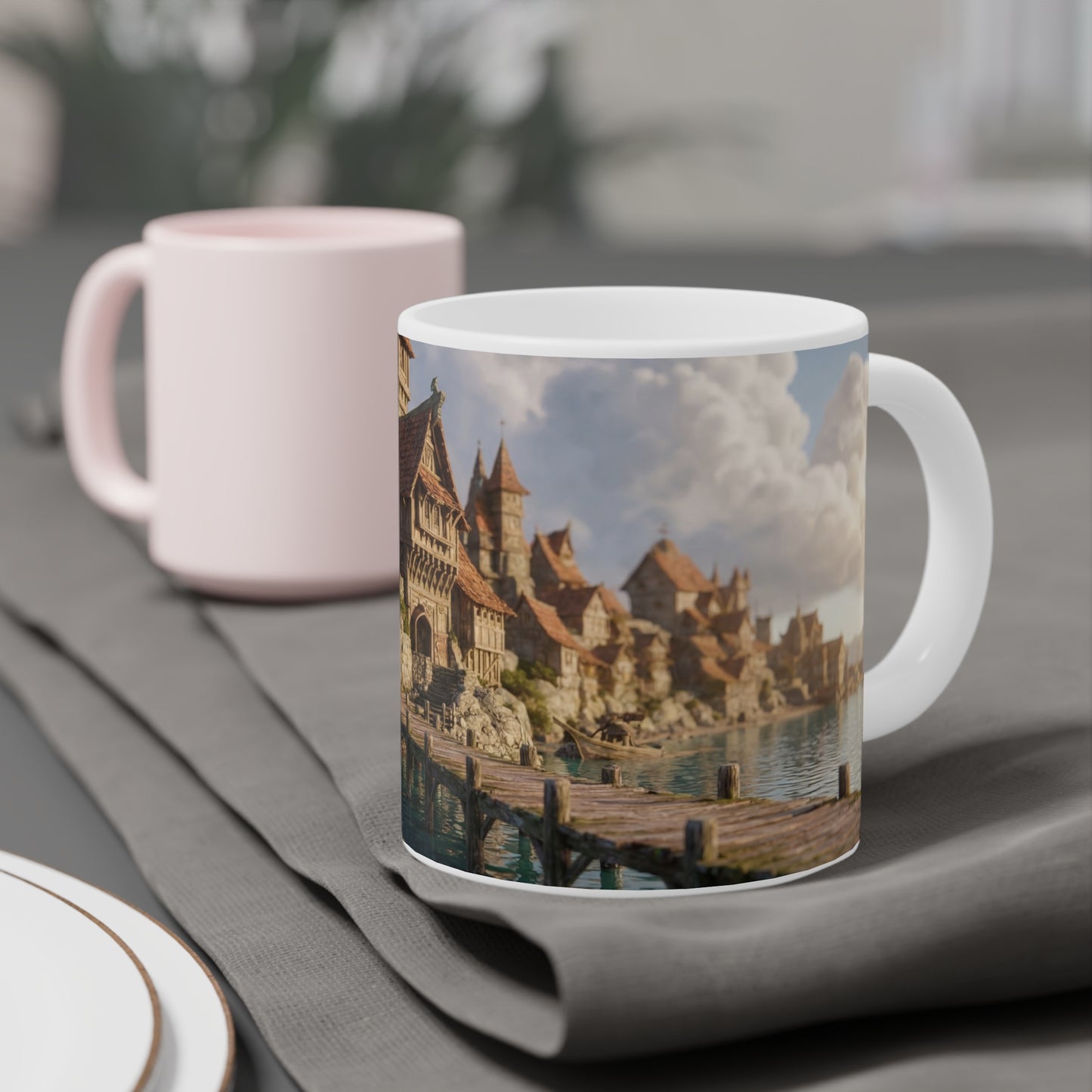 Harbor Haven Ceramic Mugs (11oz\15oz\20oz) – Sunset Village Serenity
