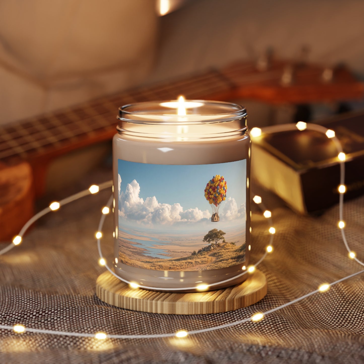 House of Balloons Scented Soy Candles with White Lid, 9oz – Skyward Escape Dreamscape