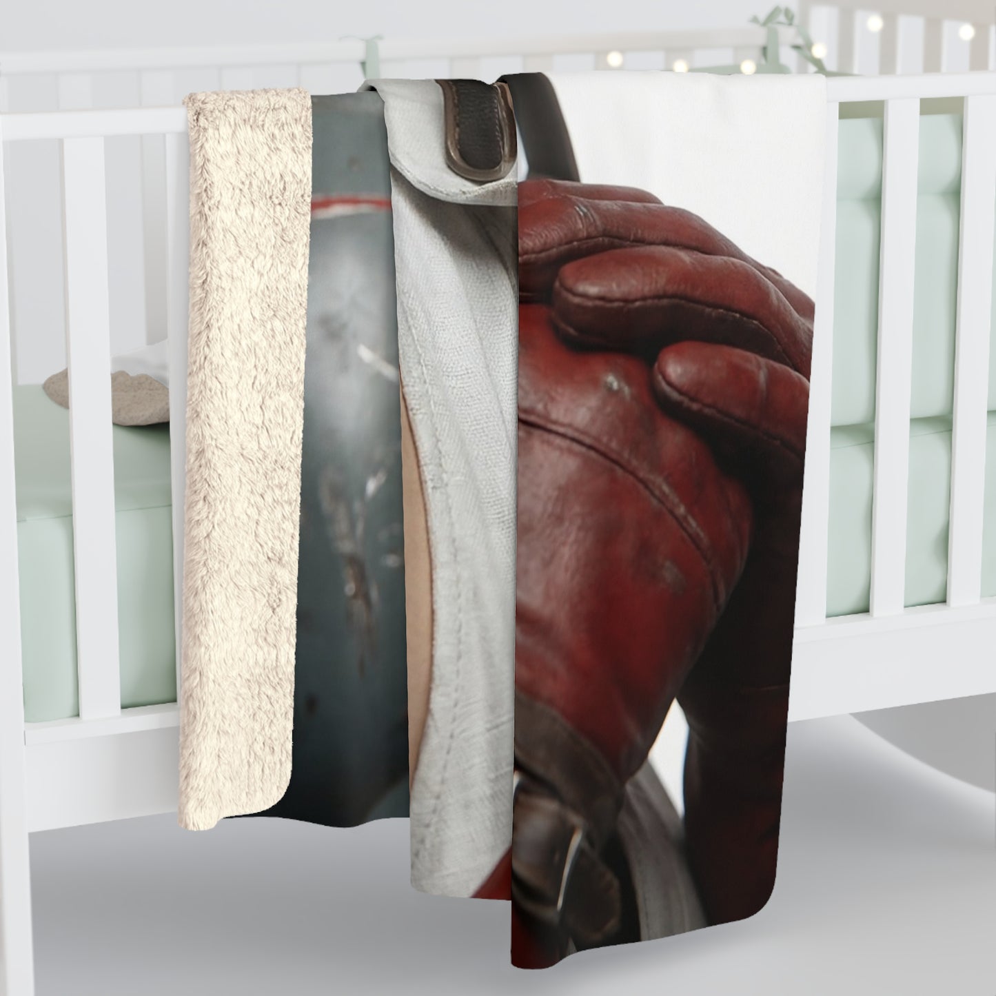 Wrench & Goggles Sherpa Fleece Blanket – Vintage Aviator Portrait Wrap
