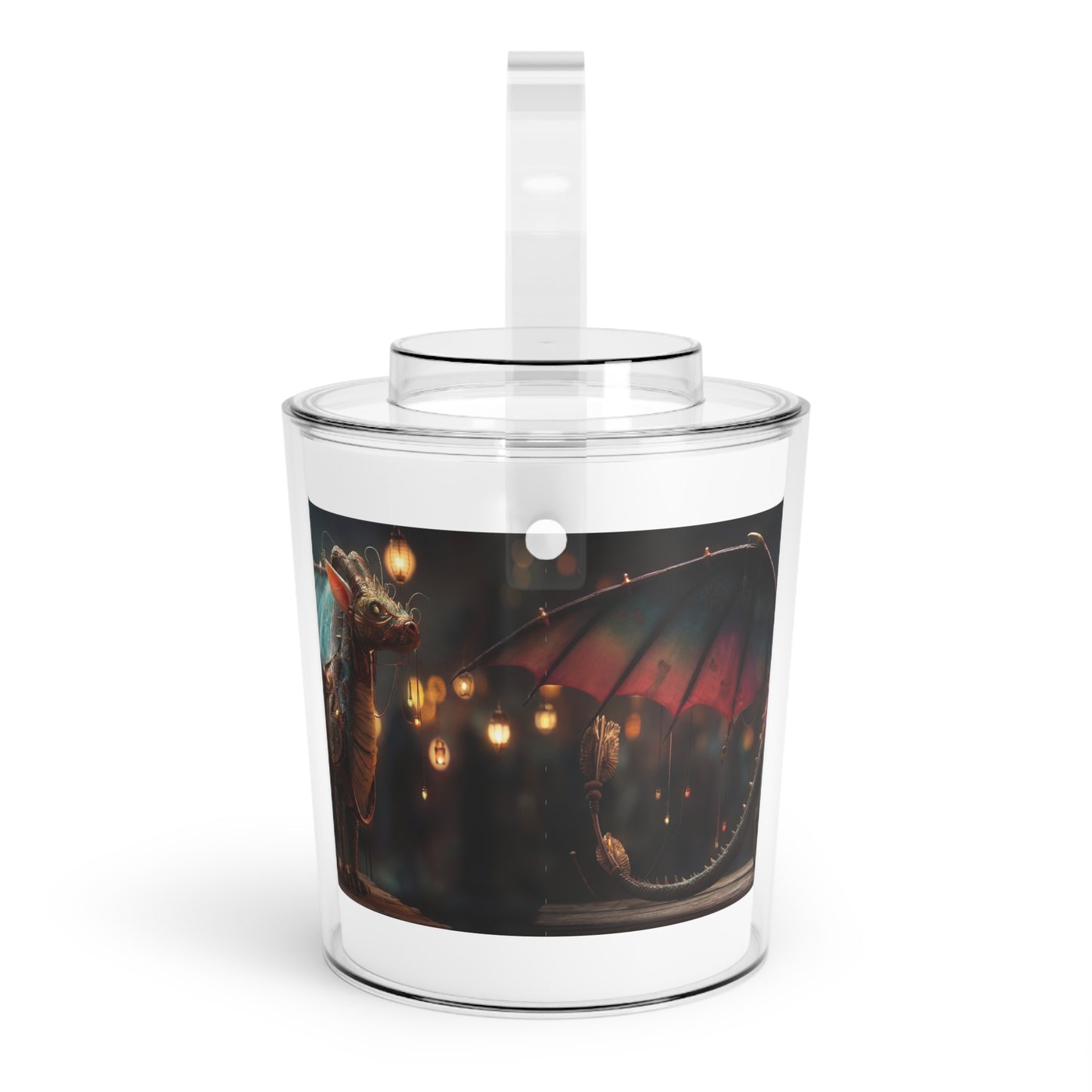 Celestial Dragon Ice Bucket with Tongs – Twilight Market Guardian