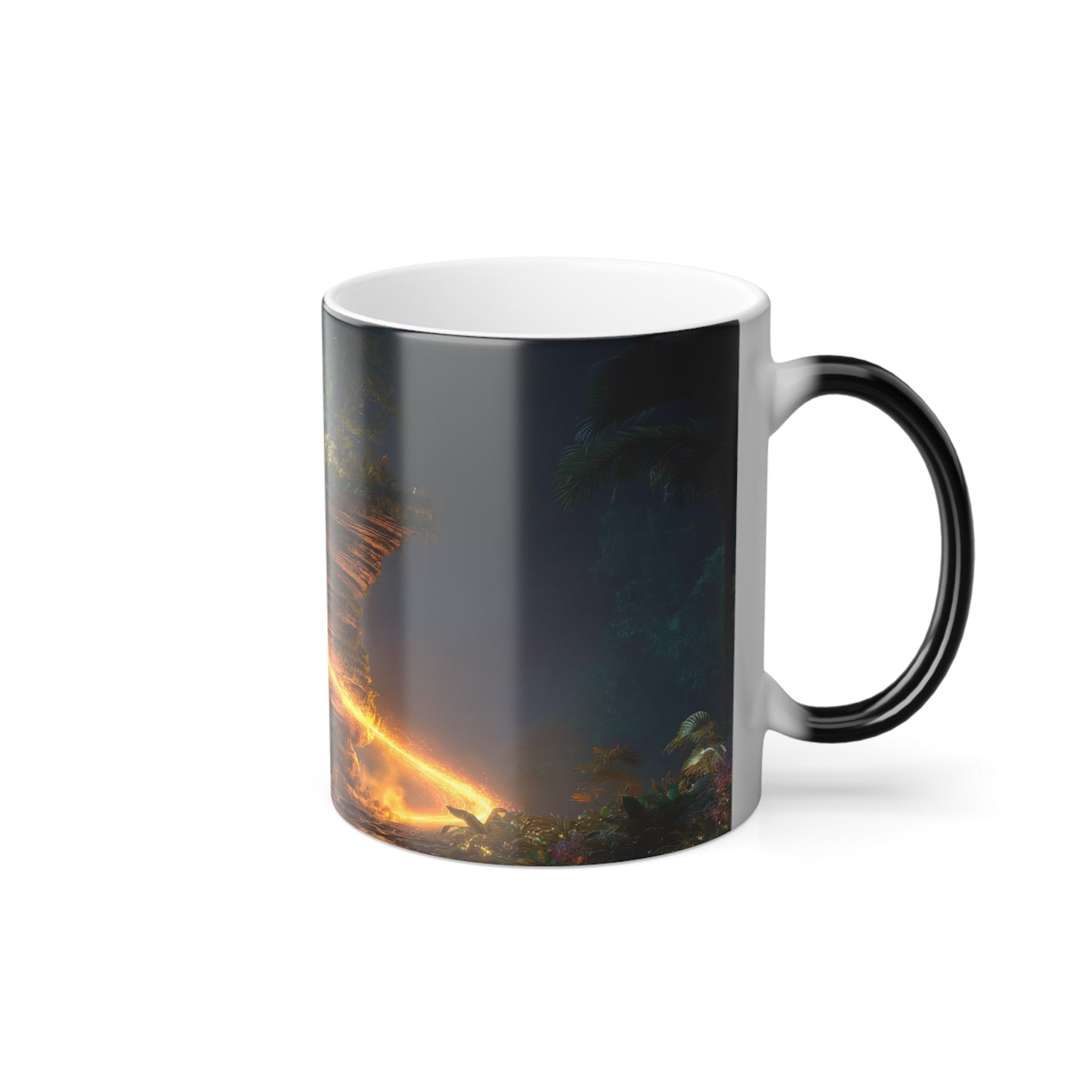 Floating Stone Temple Mug – Luminous Jungle Sanctuary