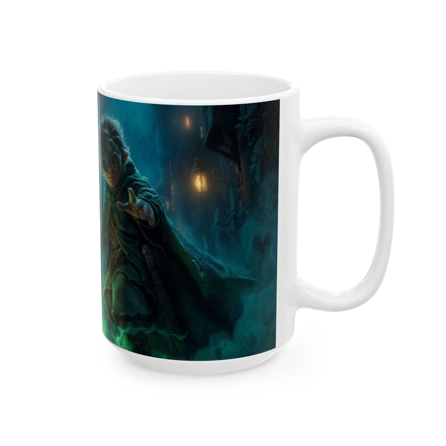Goblin with Green Sword Ceramic Mug – Midnight Alley Magic