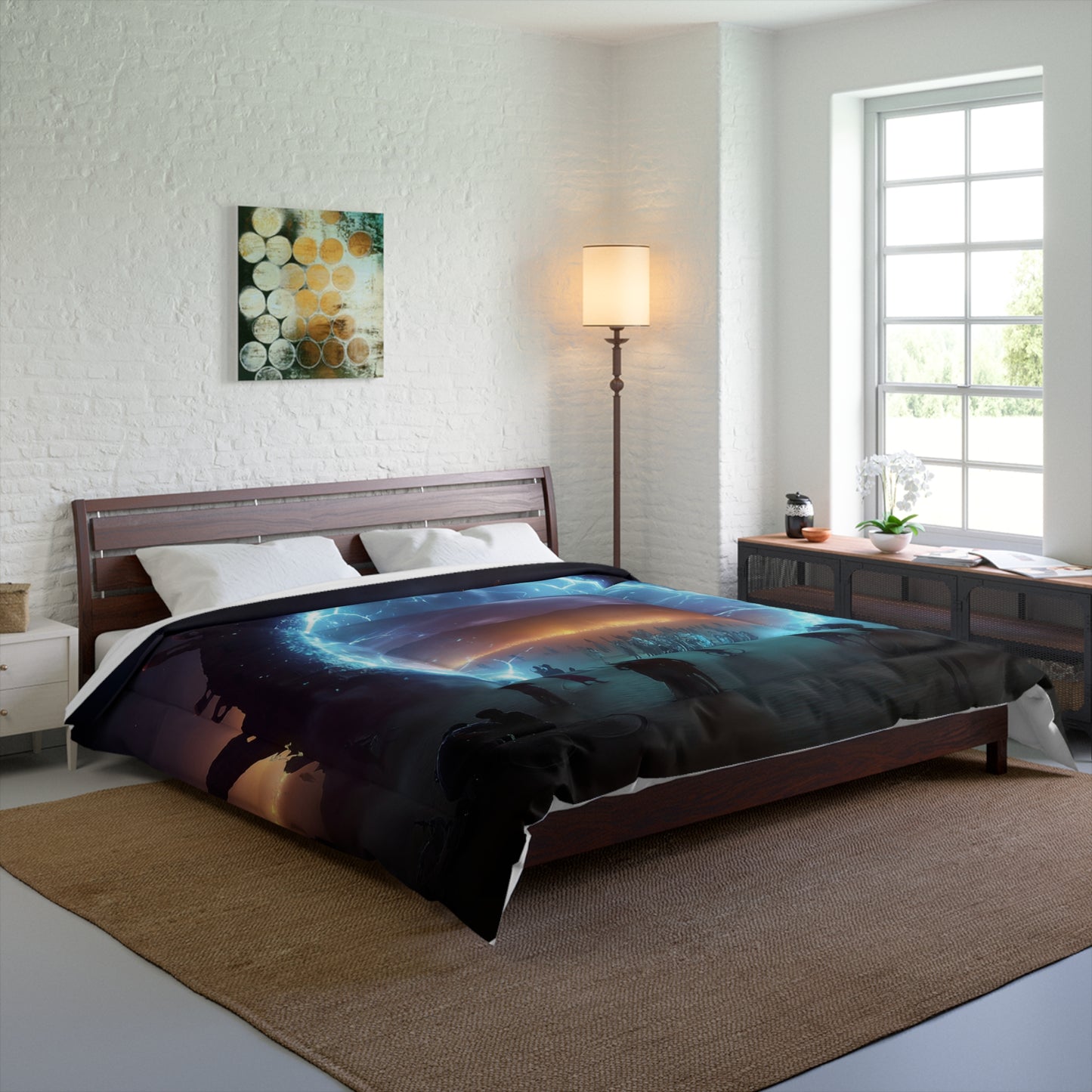 Celestial Portal Comforter – Electric Gateway Dreamscape