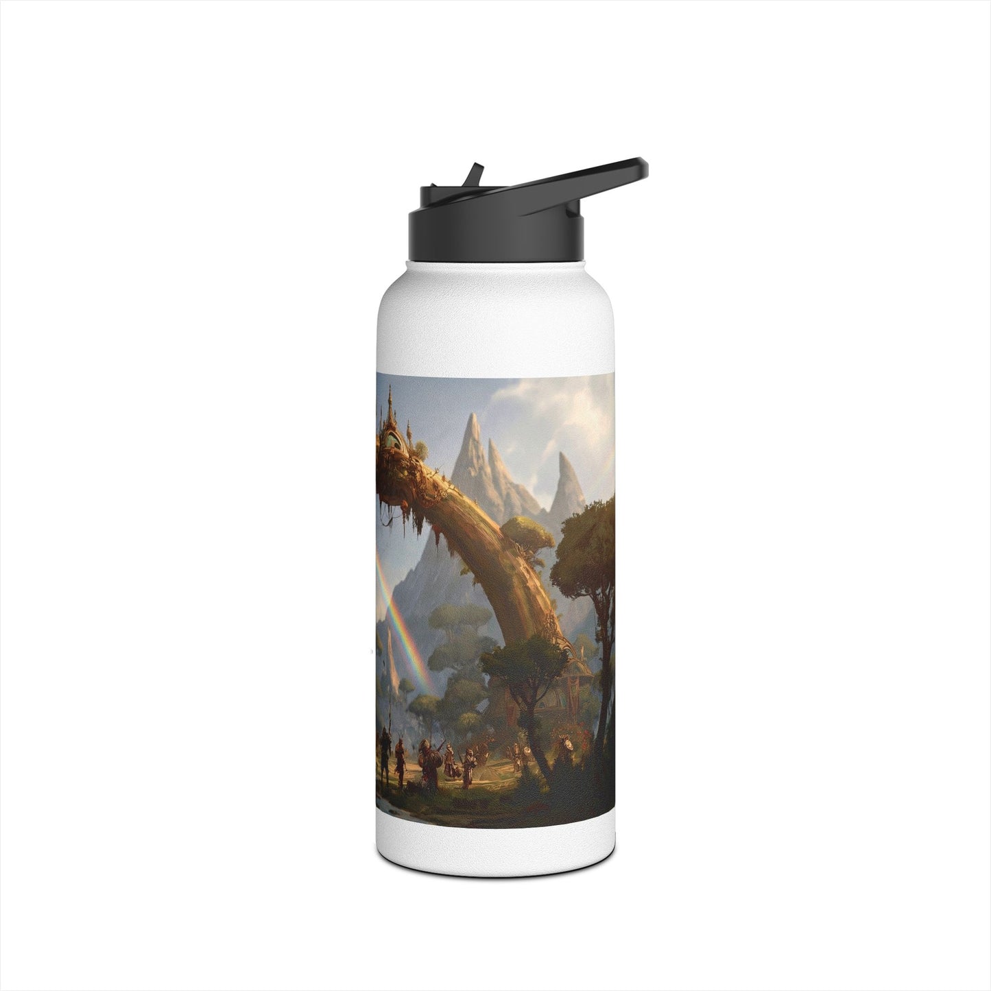 Arcane Grove Gateway Water Bottle – Twin Rainbows Over Living Bridge