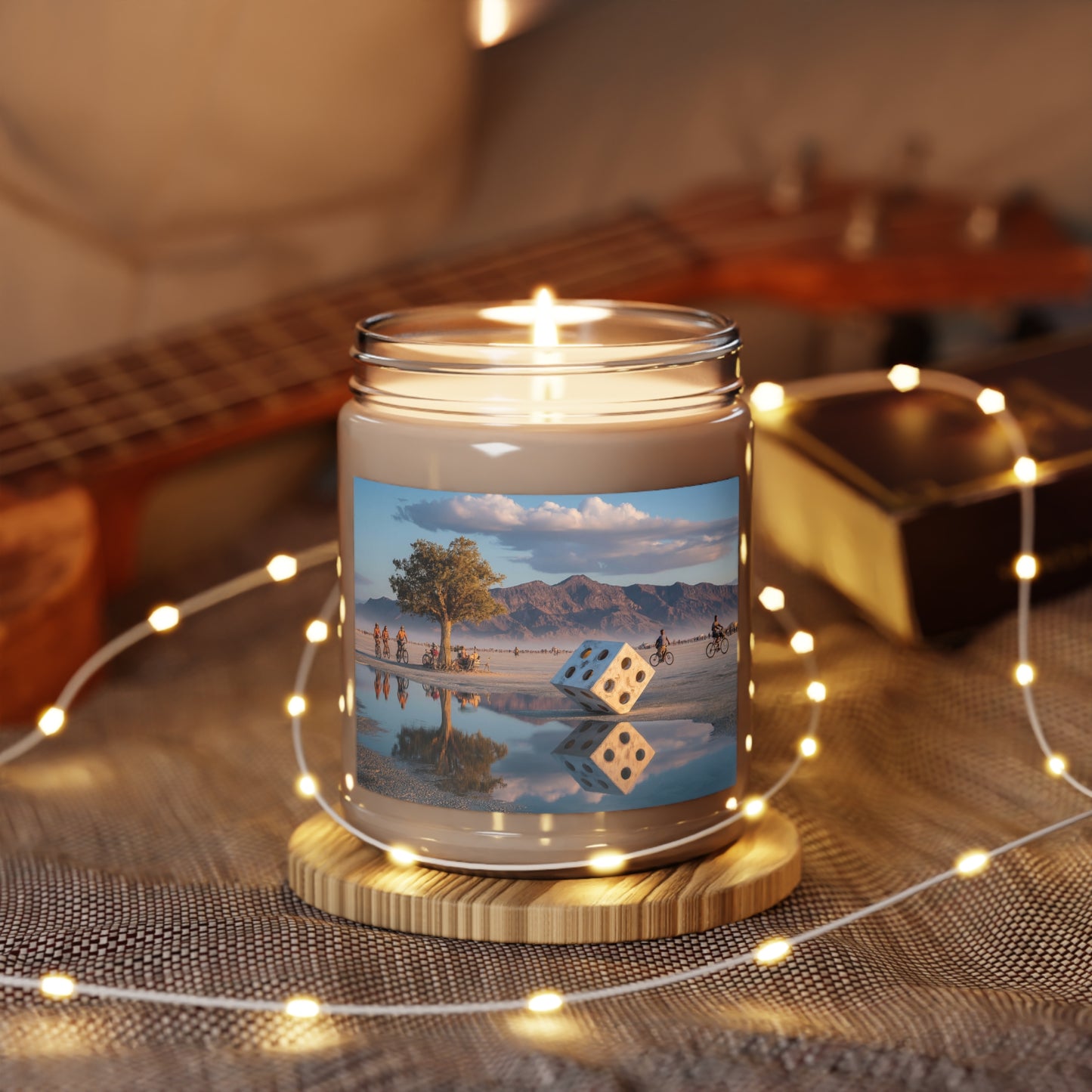 Dice of Destiny Scented Soy Candles with White Lid, 9oz – Burning Through the Desert Sky