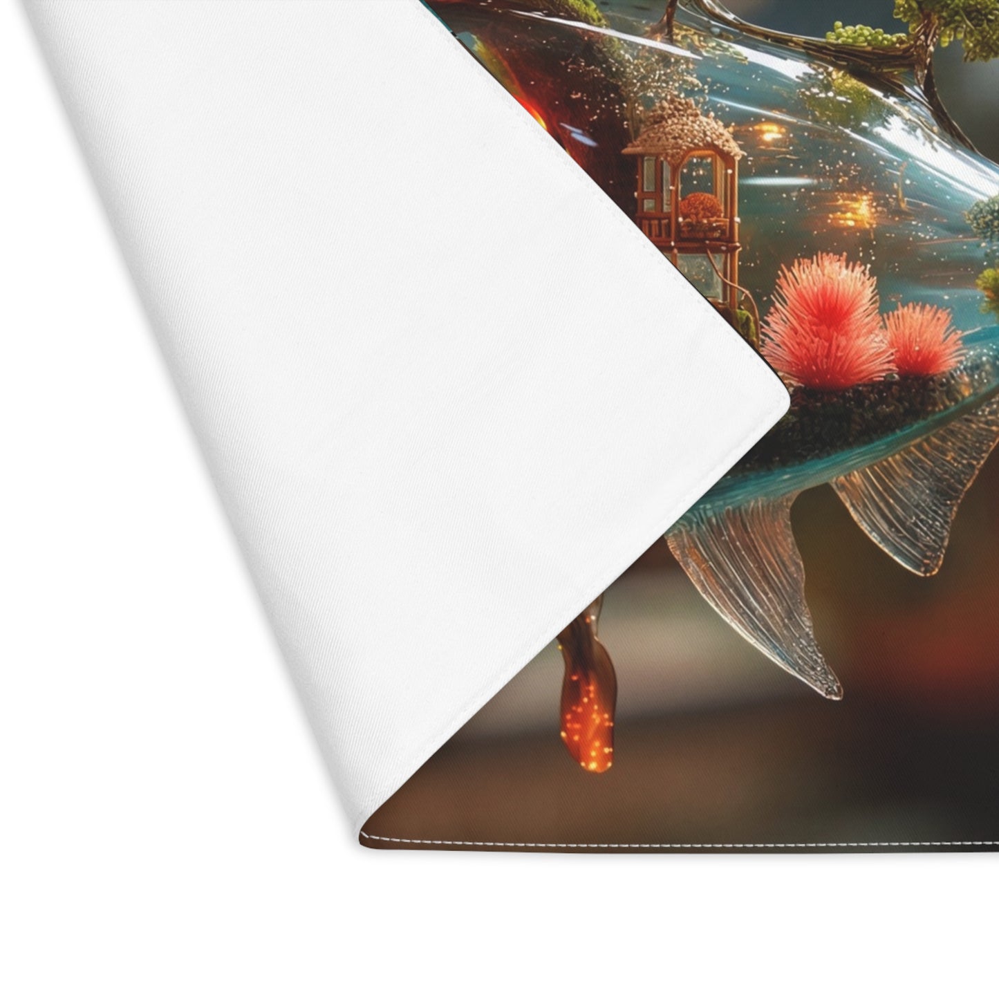 Whispering Forest Fish Placemat – Bioluminescent Underwater Sanctuary