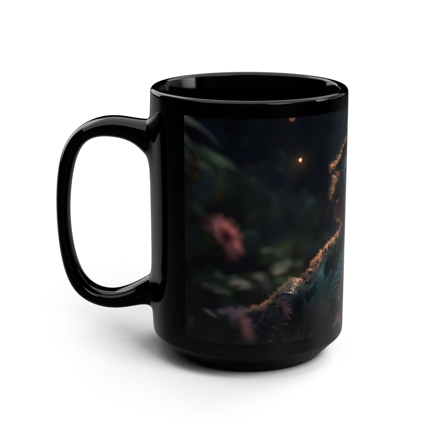 Gentle Alligator Butterfly Mug – Soft Guardian Nature Scene