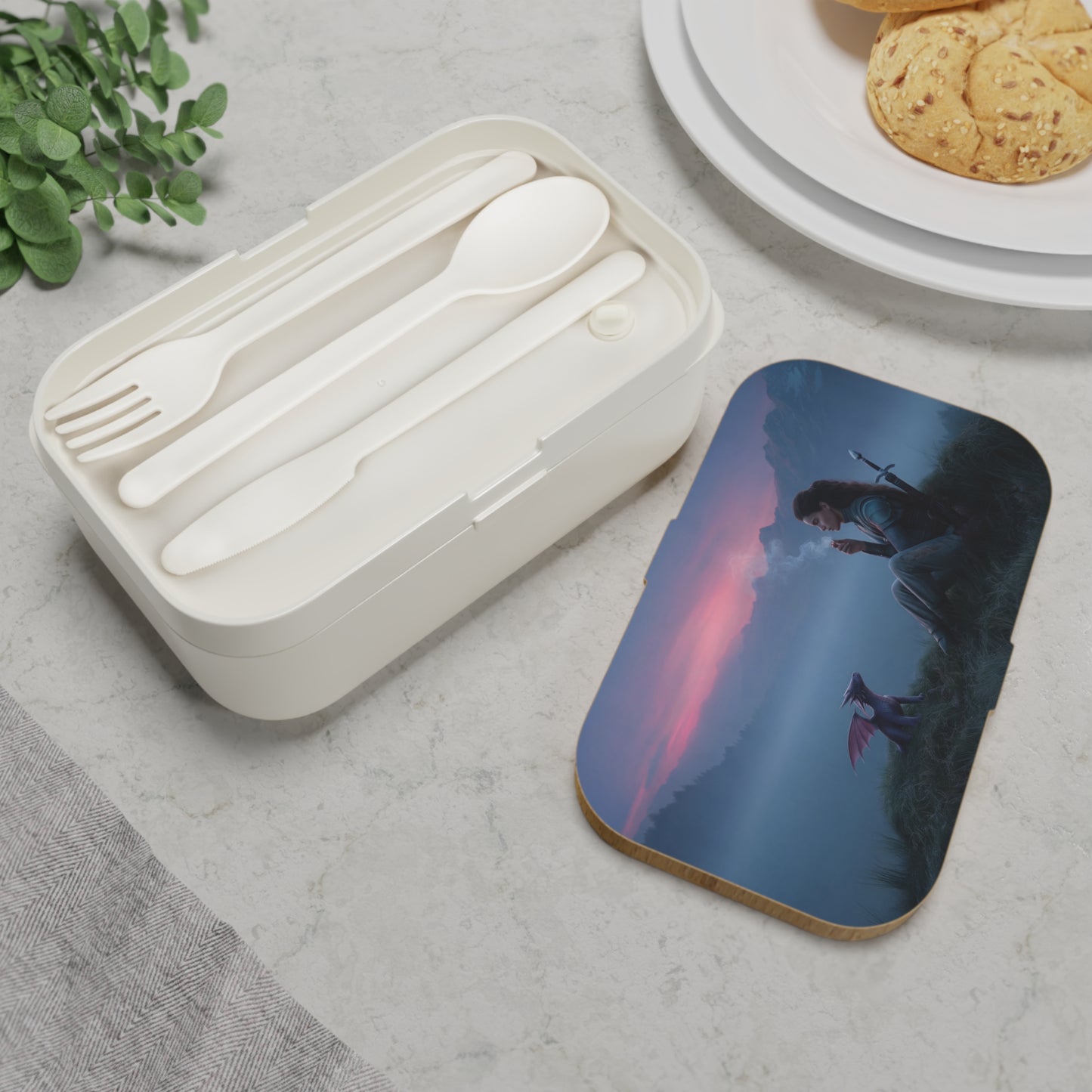 Misty Summit Guardian Bento Lunch Box – Twilight Dragon Companion
