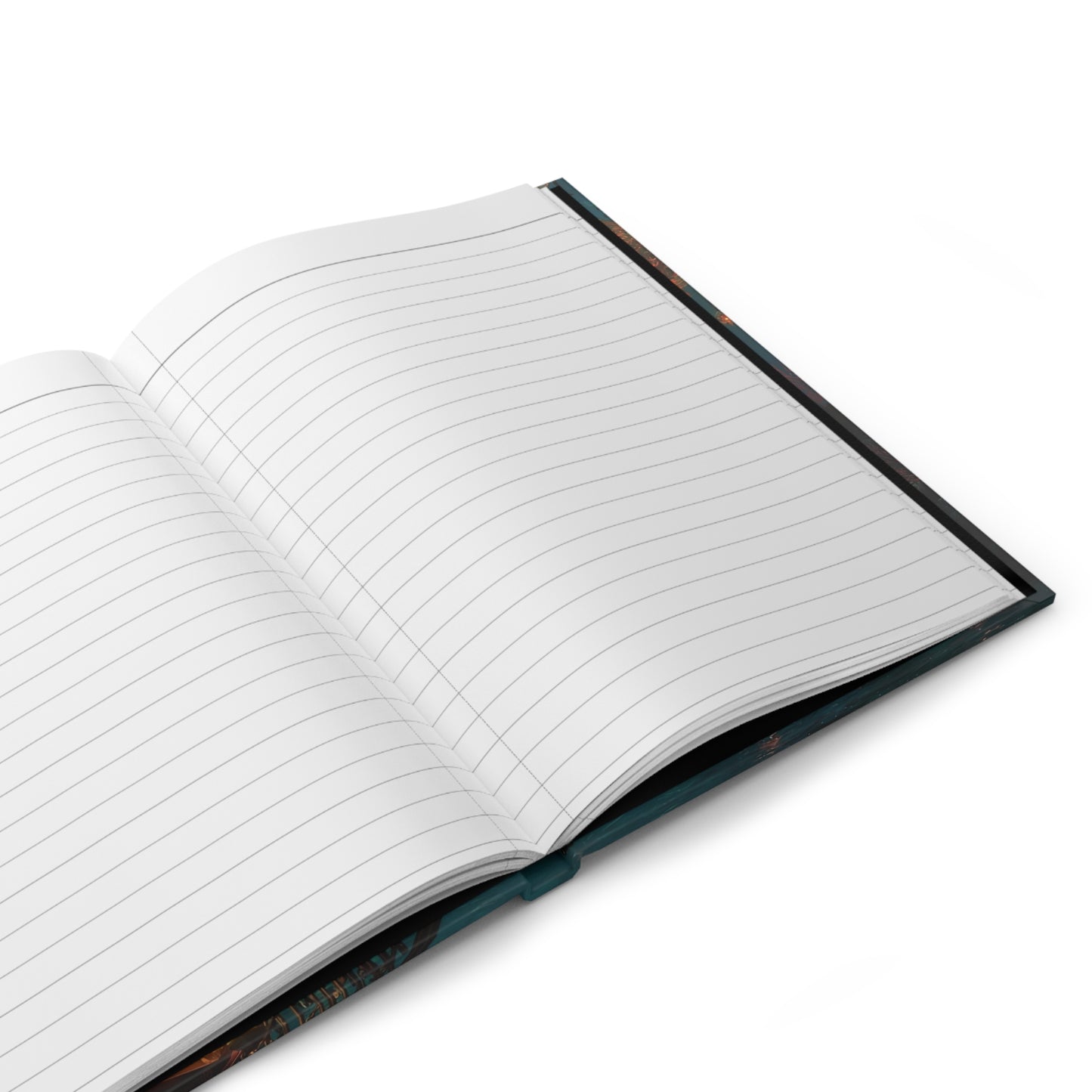 Submerged Lantern City Hardcover Journal Matte – Glow of the Abyssal Stairway