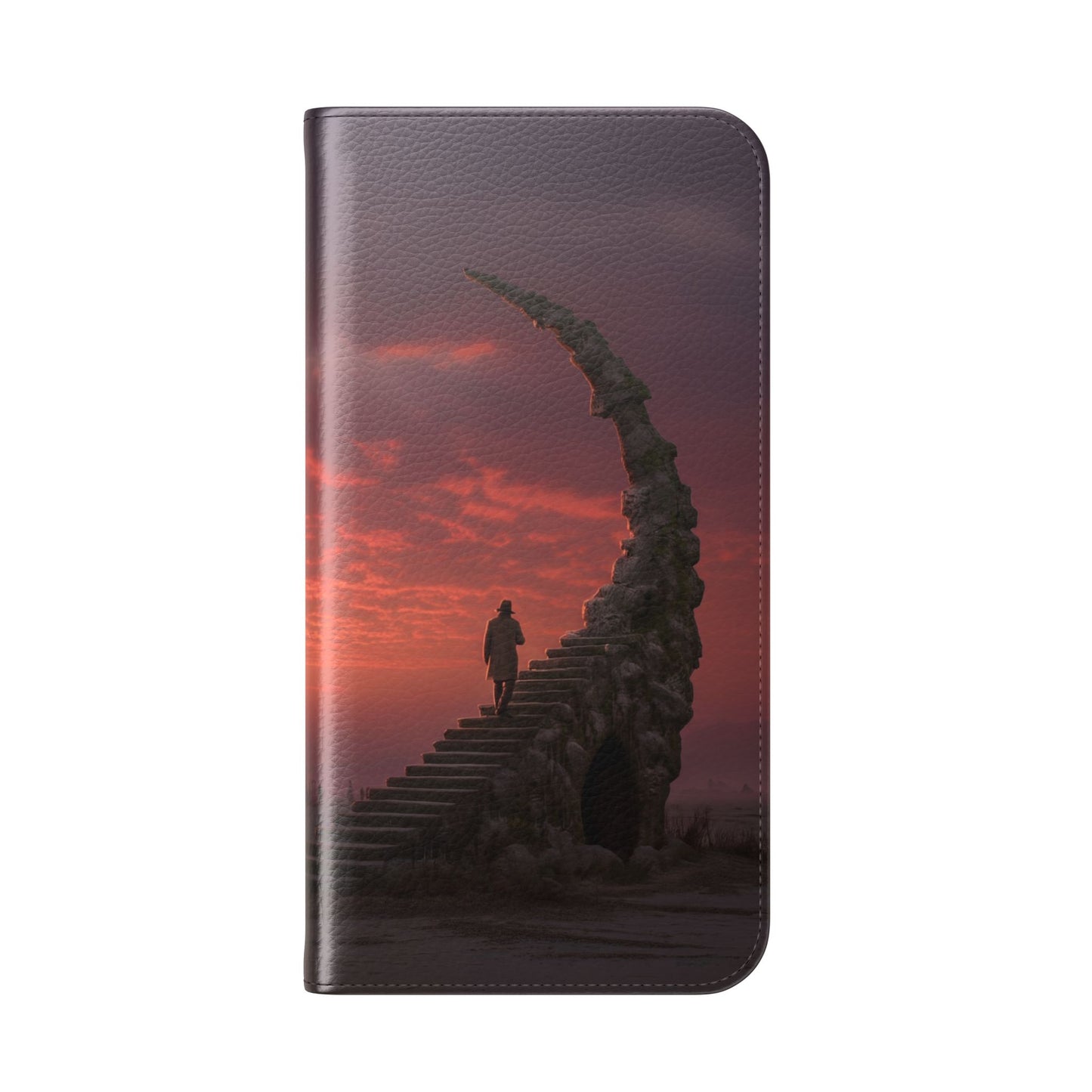 Twilight Sentinel Flip Cases – Moonlit Stairway to the Horizon